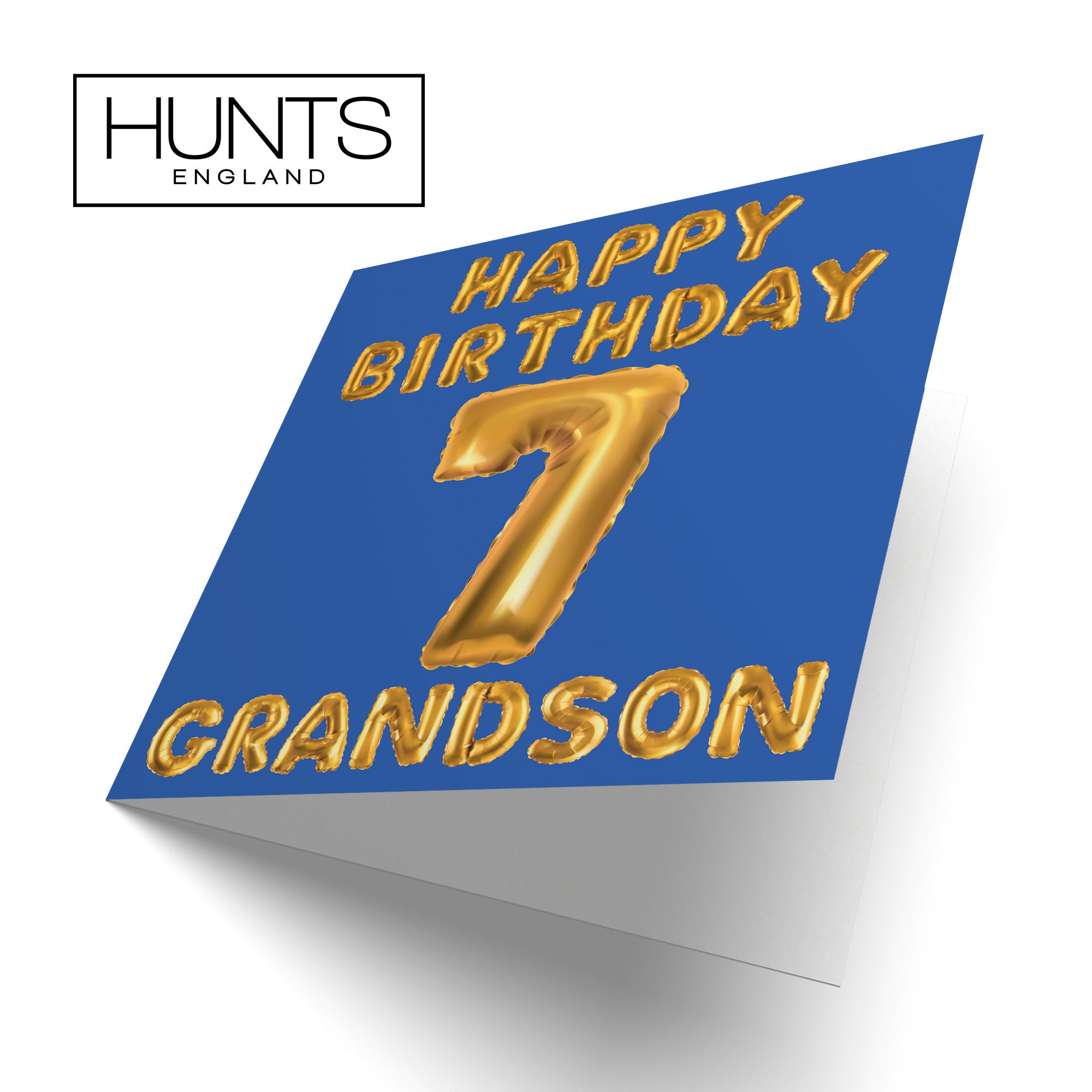 7th Grandson Birthday Card Balloon - Default Title (B09GLC6JLM)