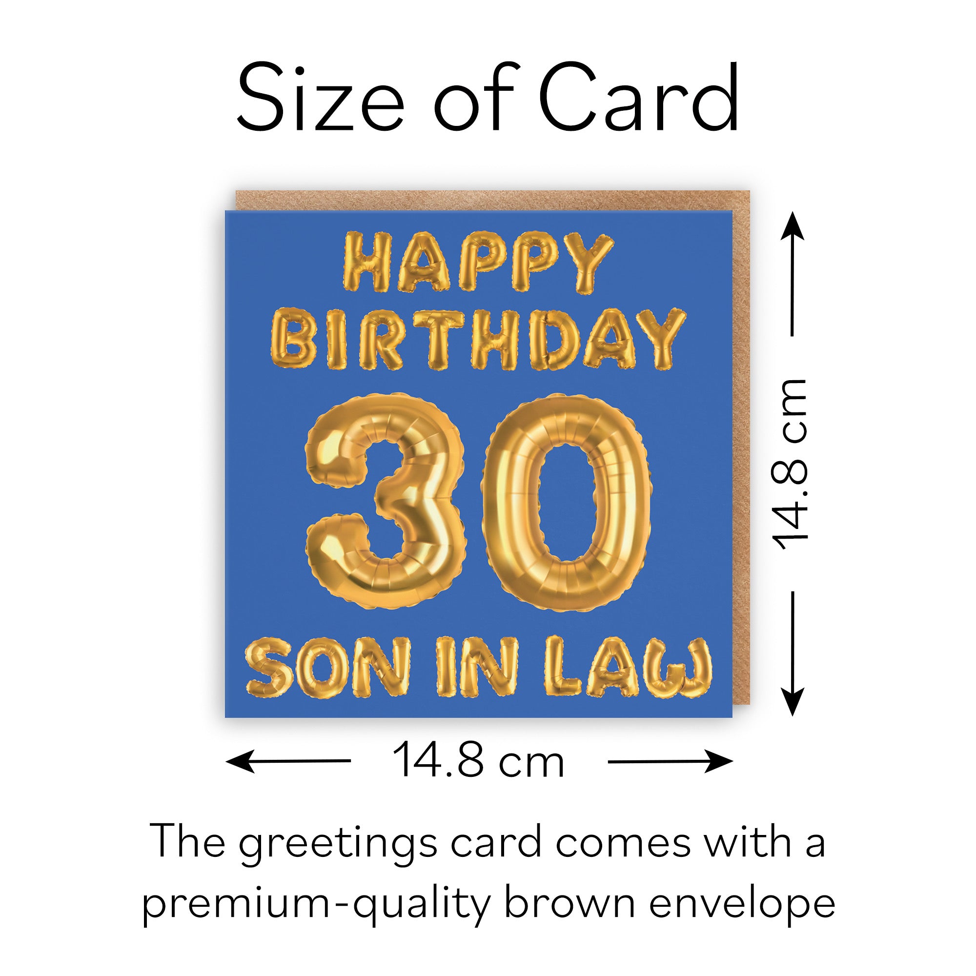 30th Son In Law Birthday Card Balloon - Default Title (B09GLCCLS9)