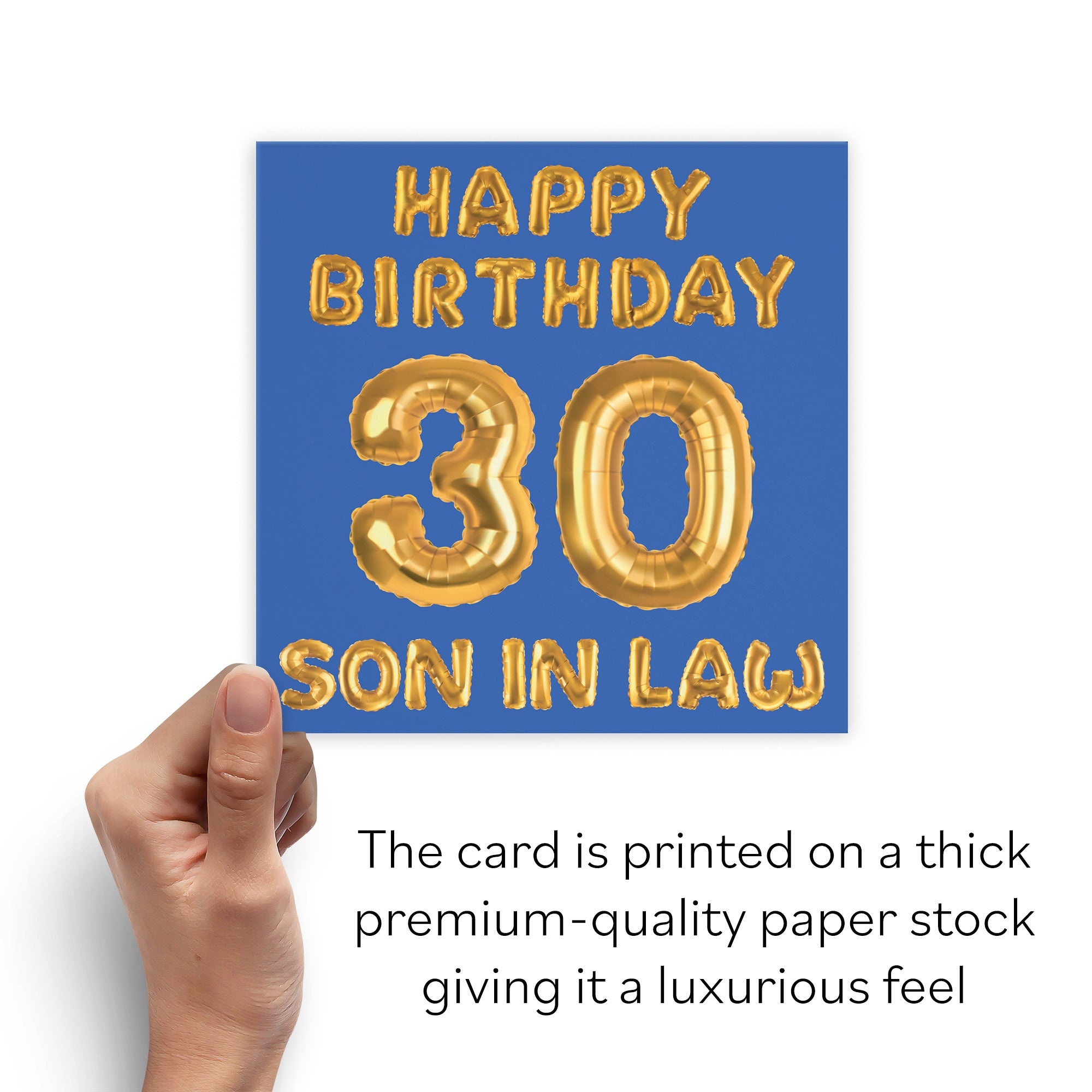 30th Son In Law Birthday Card Balloon - Default Title (B09GLCCLS9)