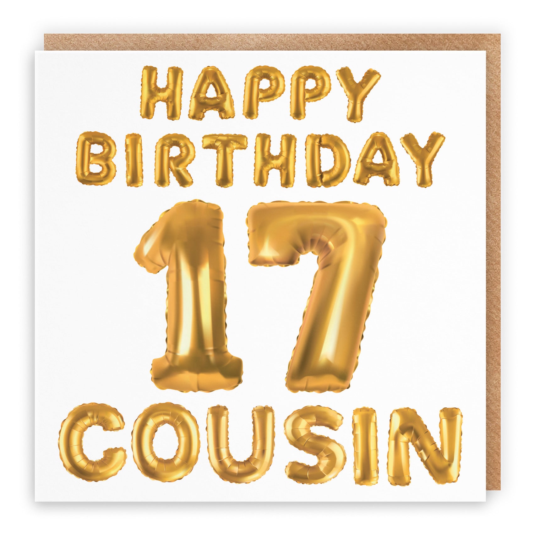 17th Cousin Birthday Card Balloon - Default Title (B09GLCFCJT)