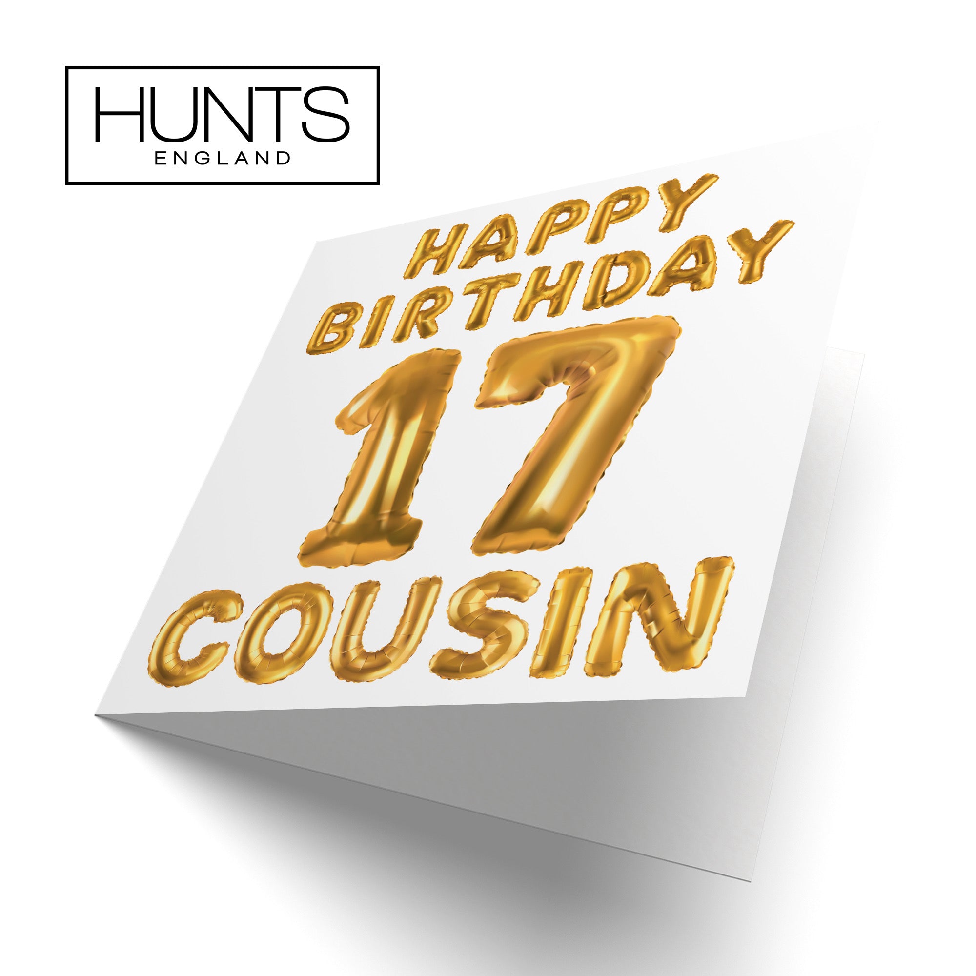 17th Cousin Birthday Card Balloon - Default Title (B09GLCFCJT)