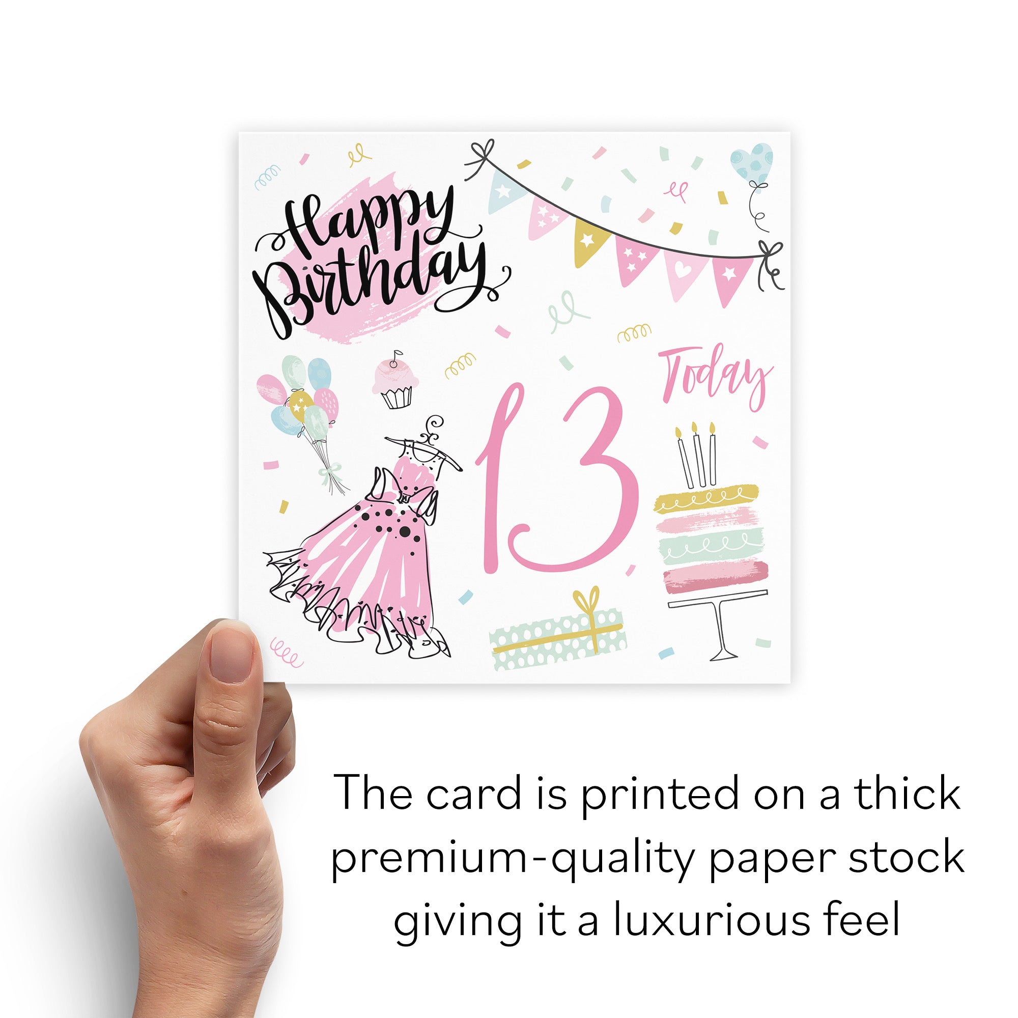 13th Girl Birthday Card Party - Default Title (B09GLCKP5C)