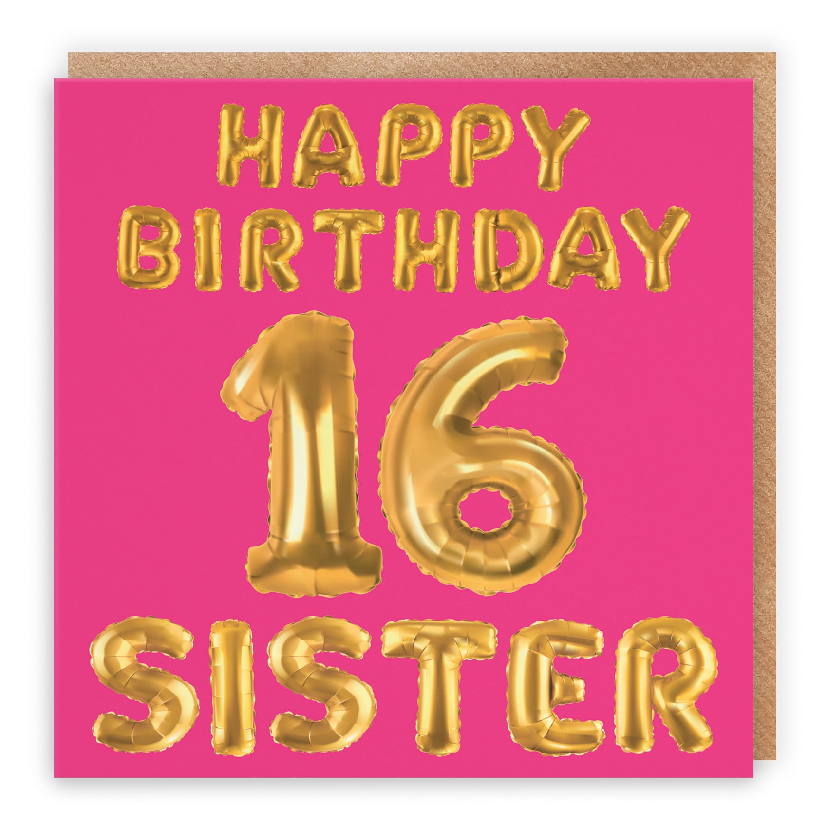 16th Sister Birthday Card Balloon - Default Title (B09GLCLLXR)