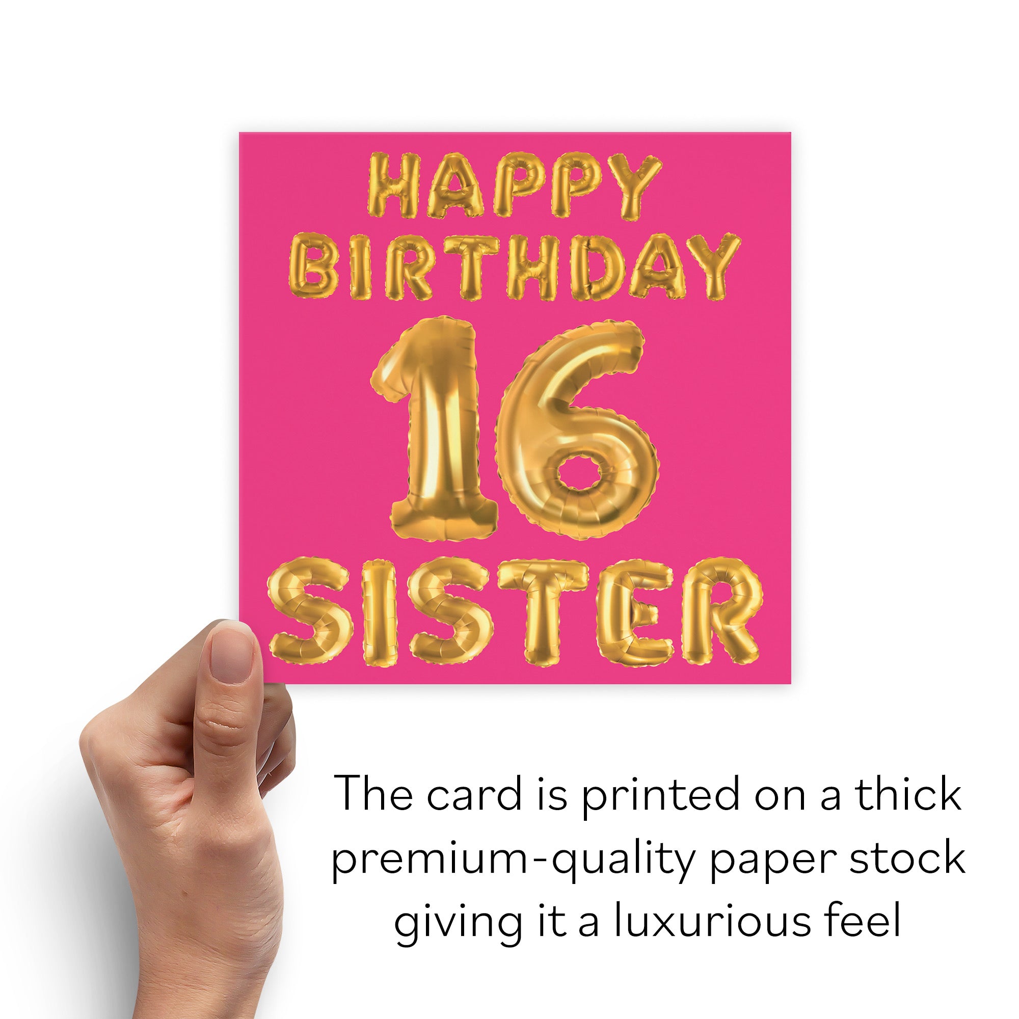 16th Sister Birthday Card Balloon - Default Title (B09GLCLLXR)