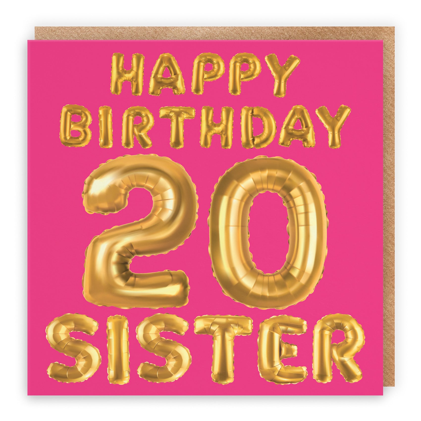 20th Sister Birthday Card Balloon - Default Title (B09GLCVG79)