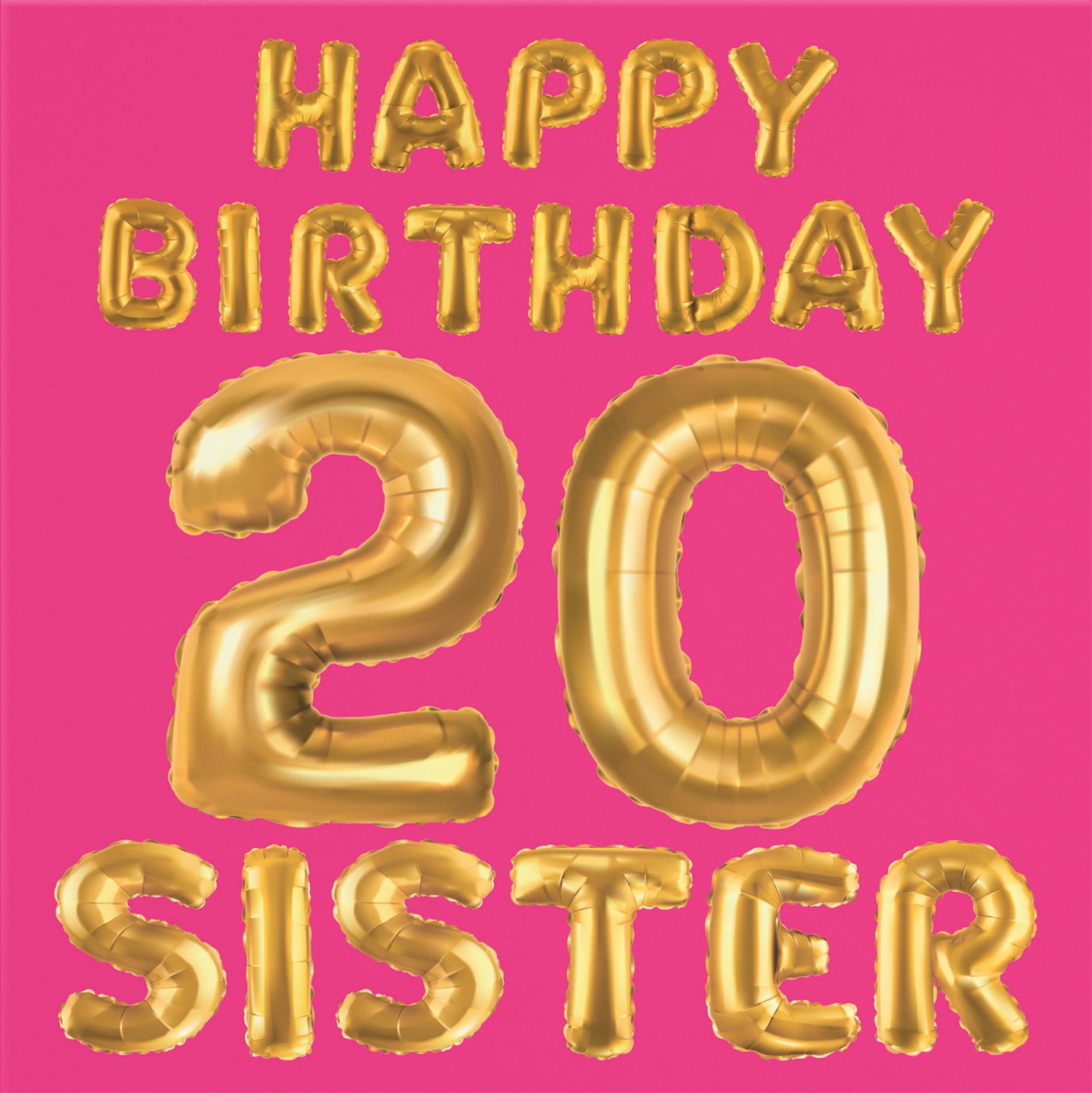 20th Sister Birthday Card Balloon - Default Title (B09GLCVG79)