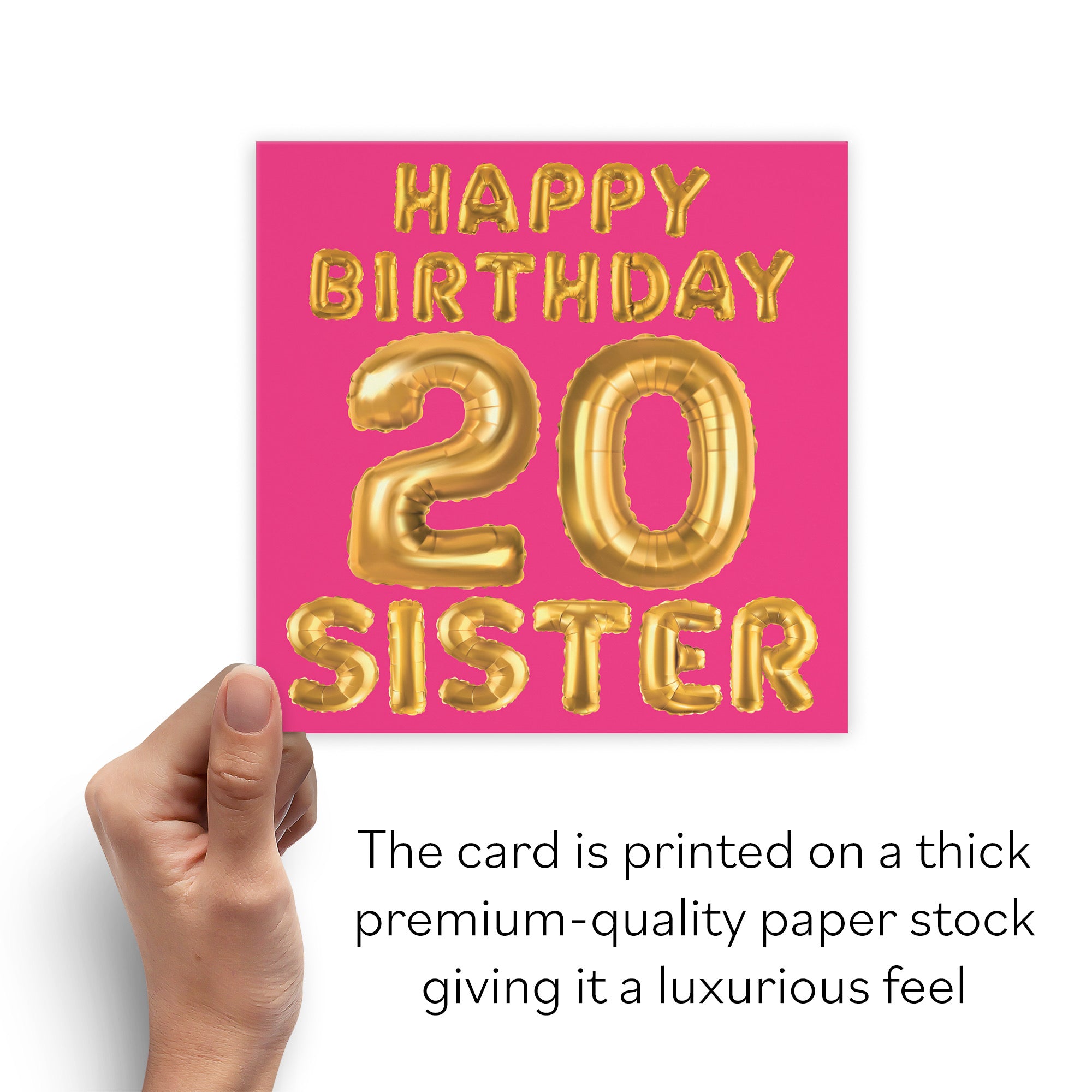 20th Sister Birthday Card Balloon - Default Title (B09GLCVG79)