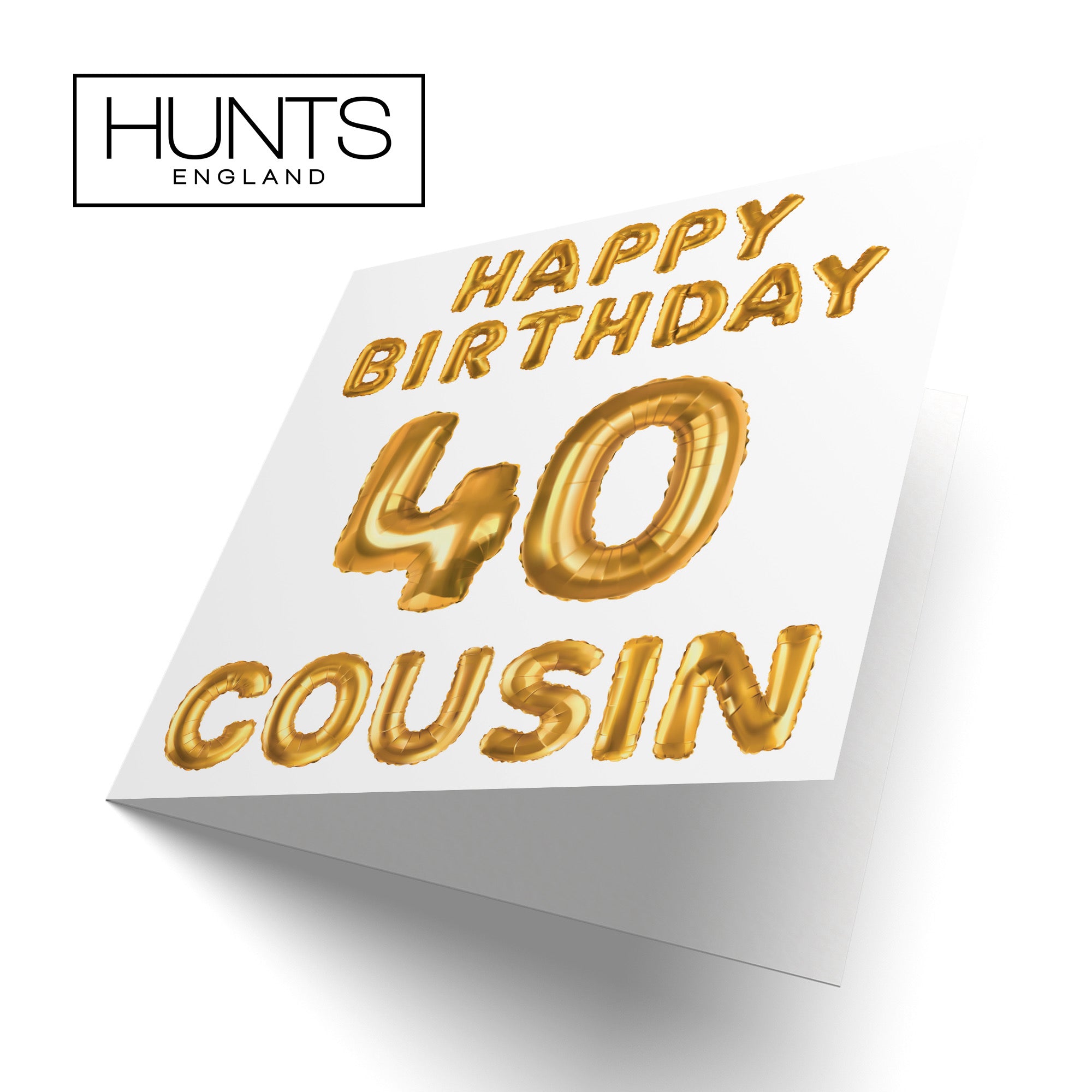 40th Cousin Birthday Card Balloon - Default Title (B09GLCZG48)