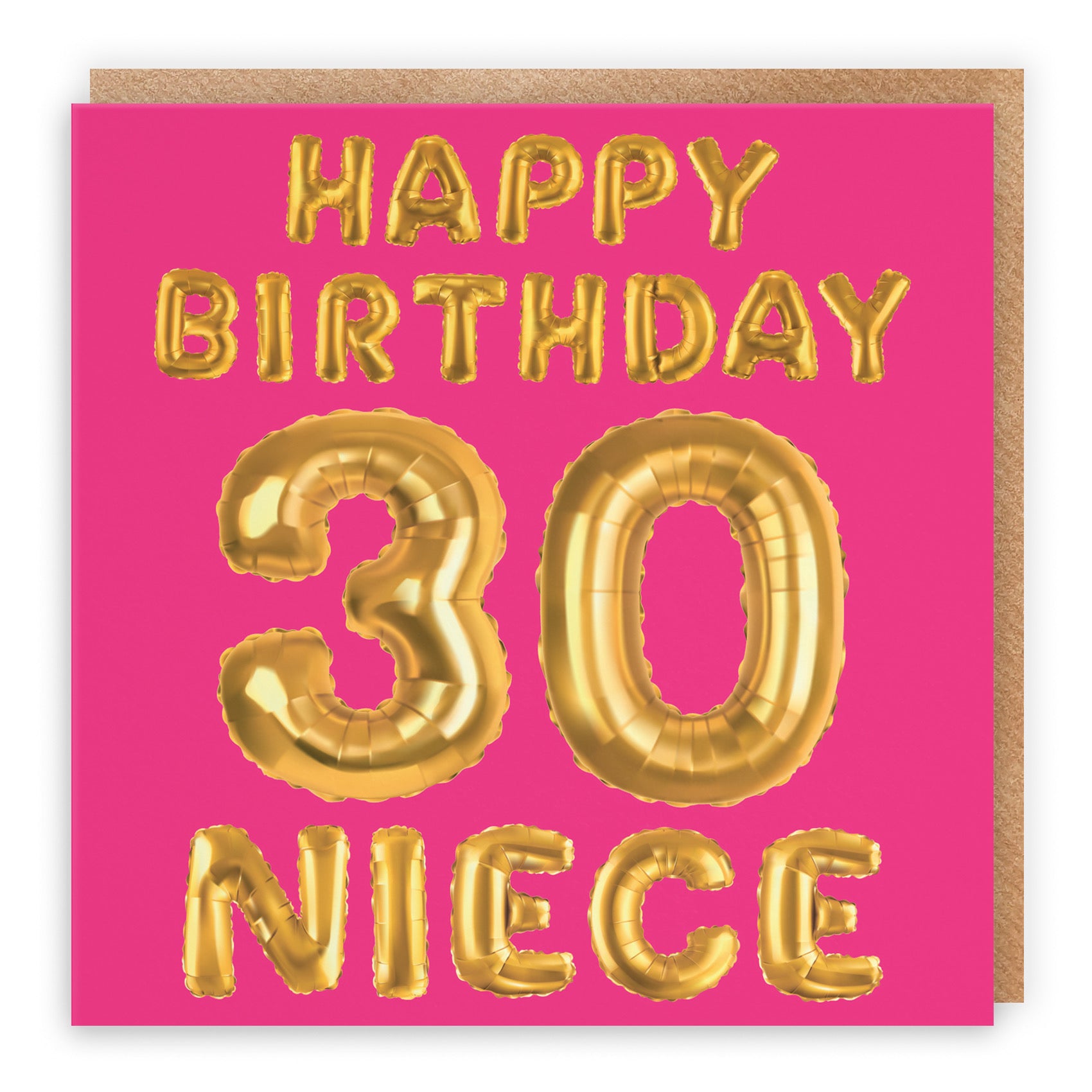 30th Niece Birthday Card Balloon - Default Title (B09GLCZS8R)