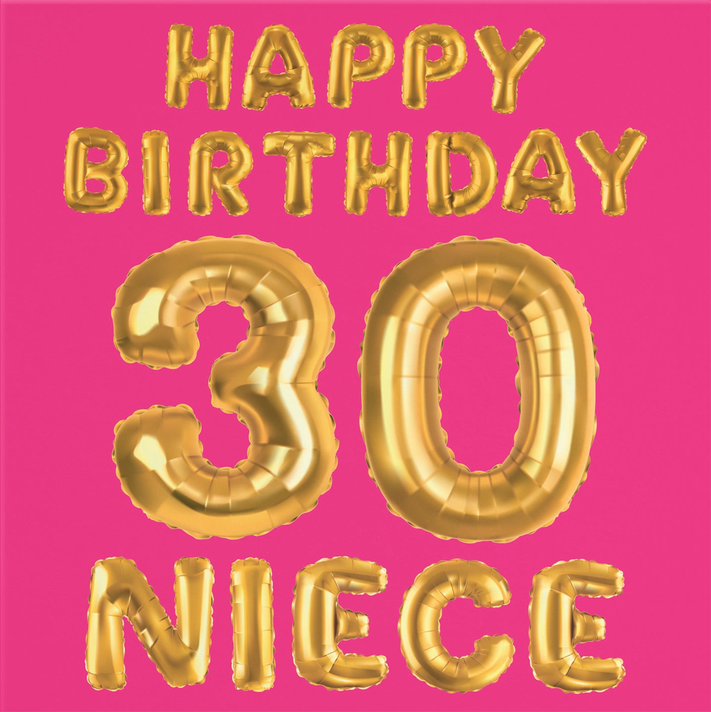 30th Niece Birthday Card Balloon - Default Title (B09GLCZS8R)