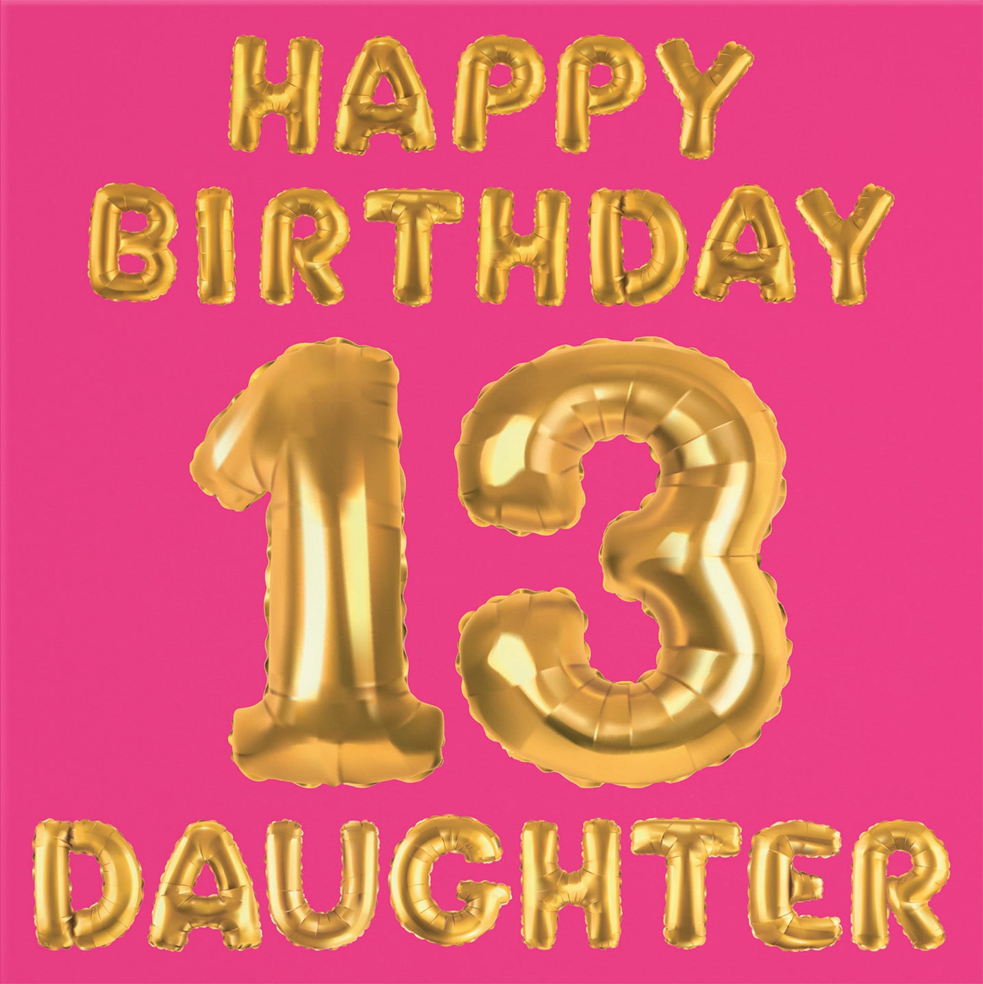 13th Daughter Birthday Card Balloon - Default Title (B09GLD4Y6F)