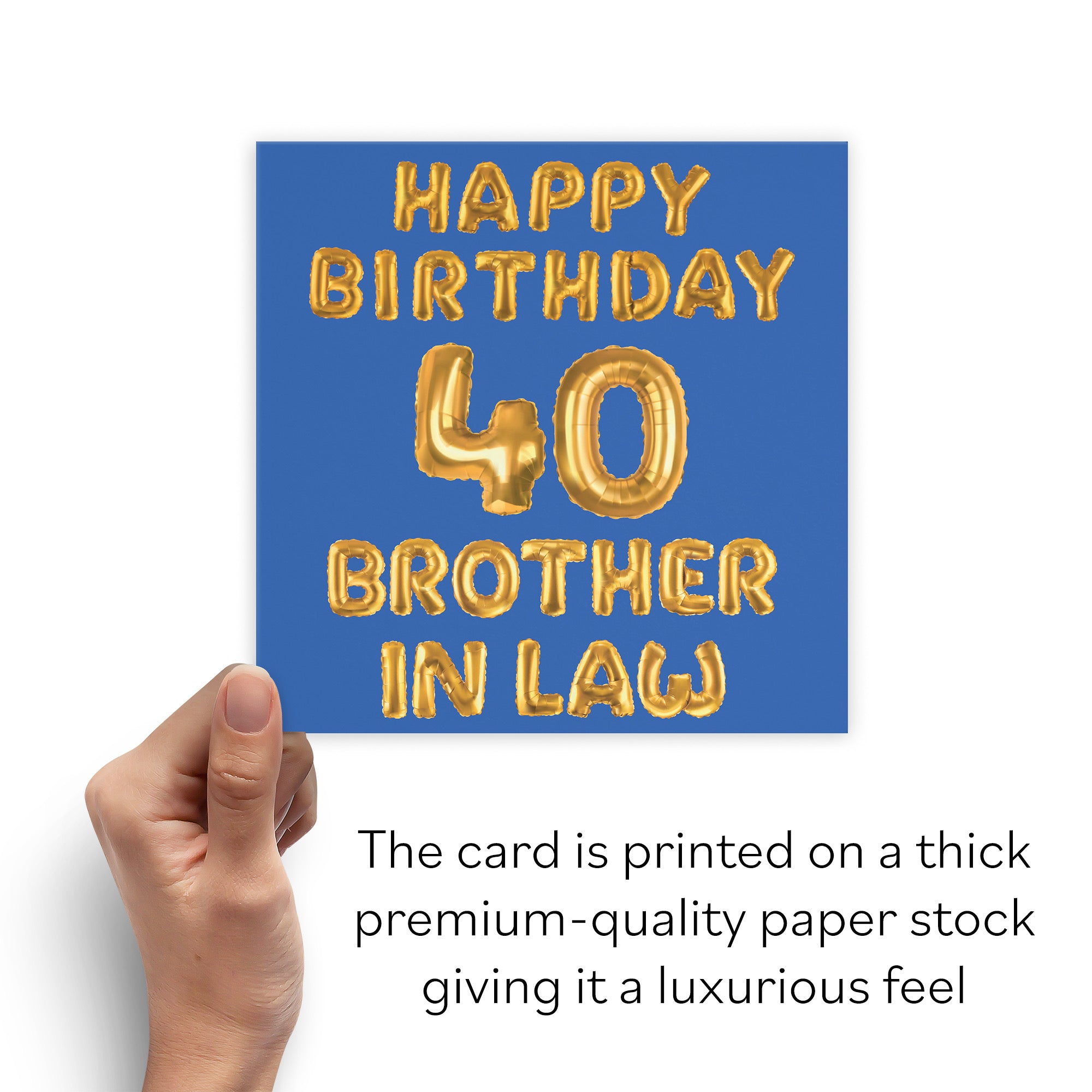 40th Brother In Law Birthday Card Balloon - Default Title (B09GLD6D3X)