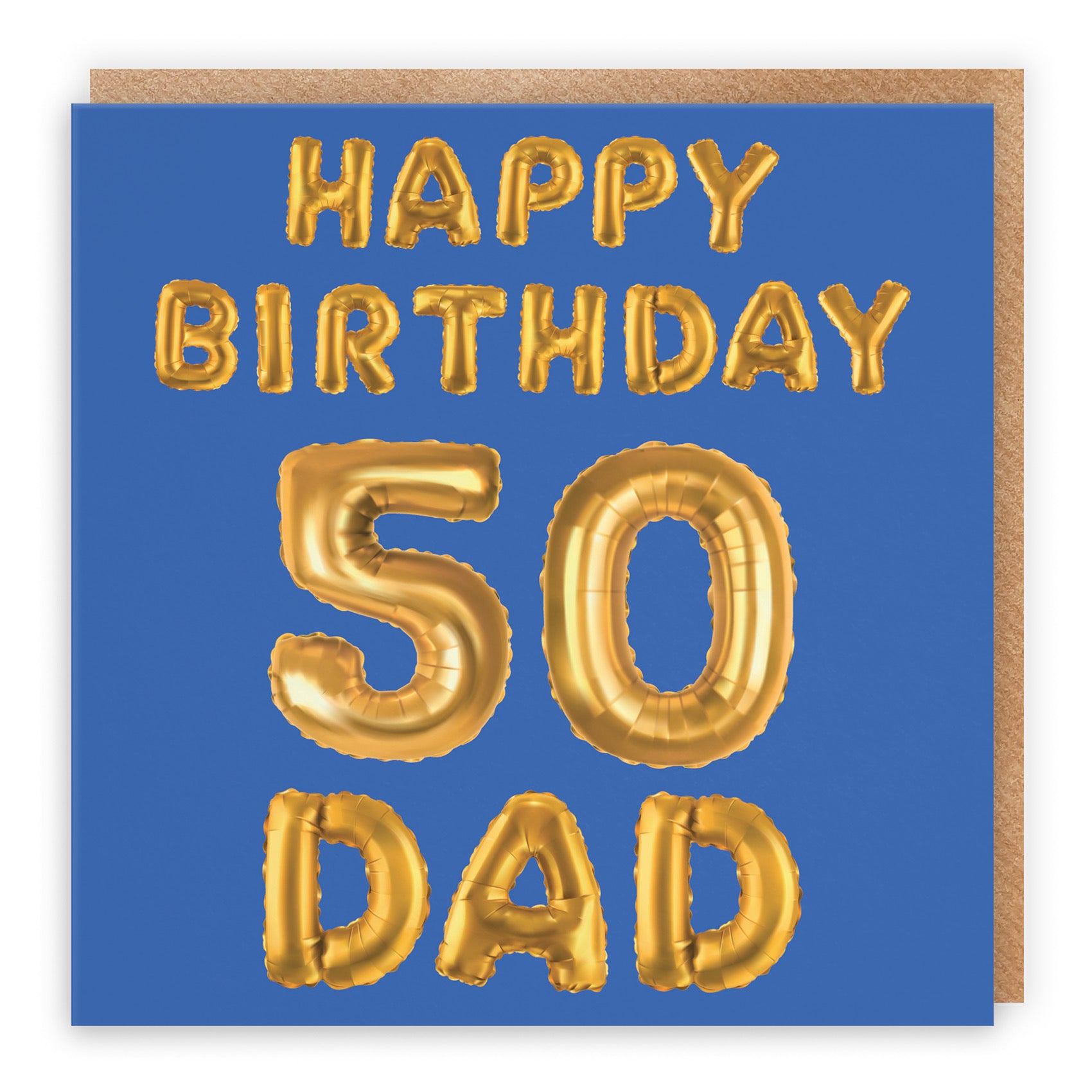 50th Dad Birthday Card Balloon - Default Title (B09GLD9CDB)