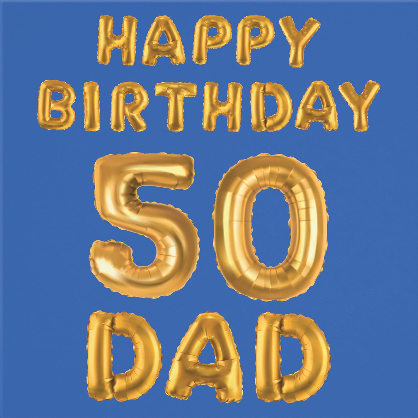 50th Dad Birthday Card Balloon - Default Title (B09GLD9CDB)