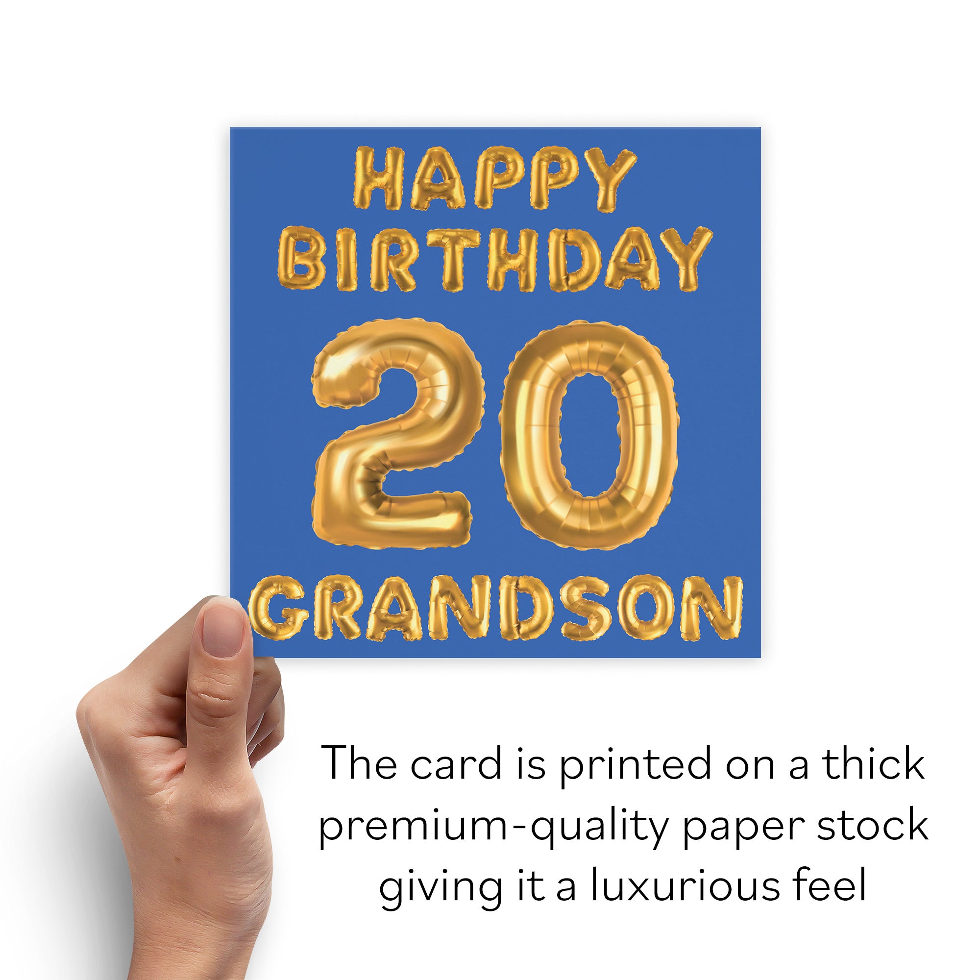 20th Grandson Birthday Card Balloon - Default Title (B09GLDGNWG)