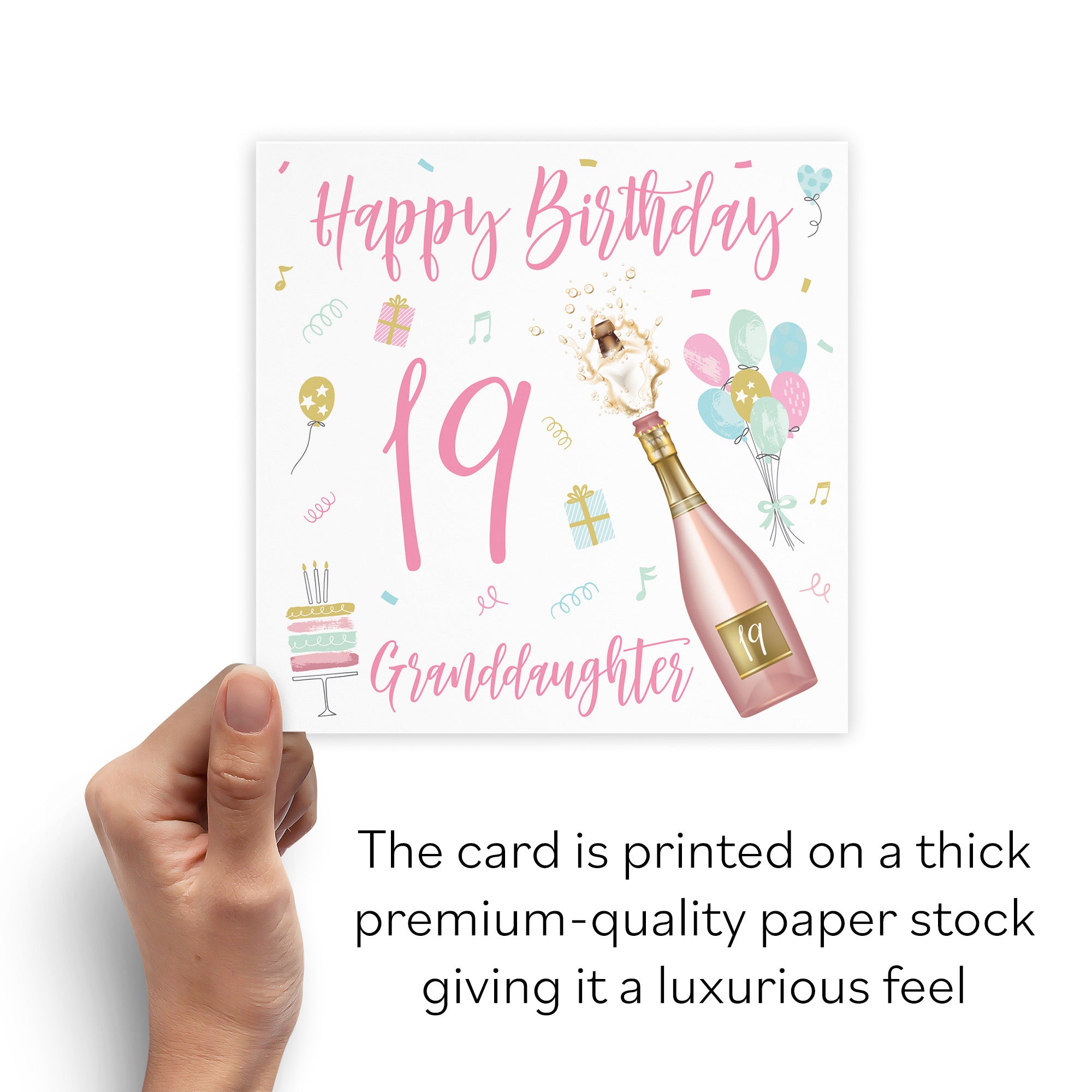 19th Granddaughter Birthday Card Champagne - Default Title (B09GLDKK3T)