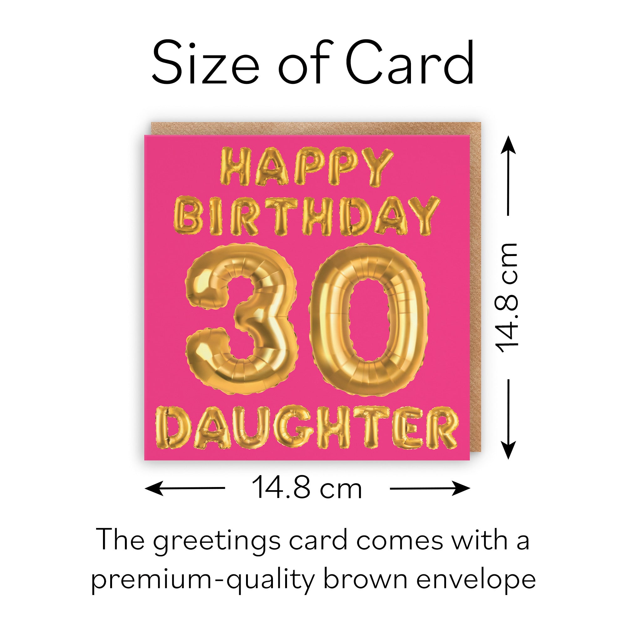 30th Daughter Birthday Card Balloon - Default Title (B09GLDP7X7)