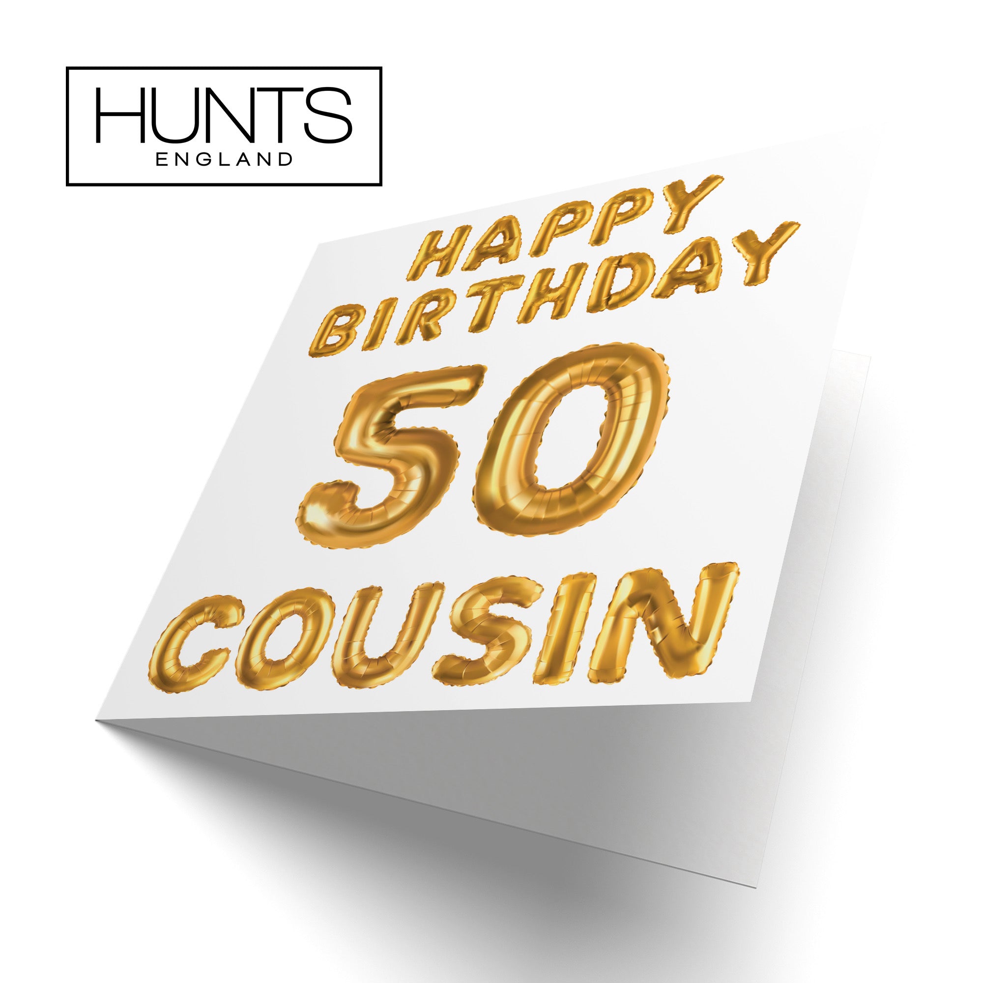 50th Cousin Birthday Card Balloon - Default Title (B09GLDT8TG)