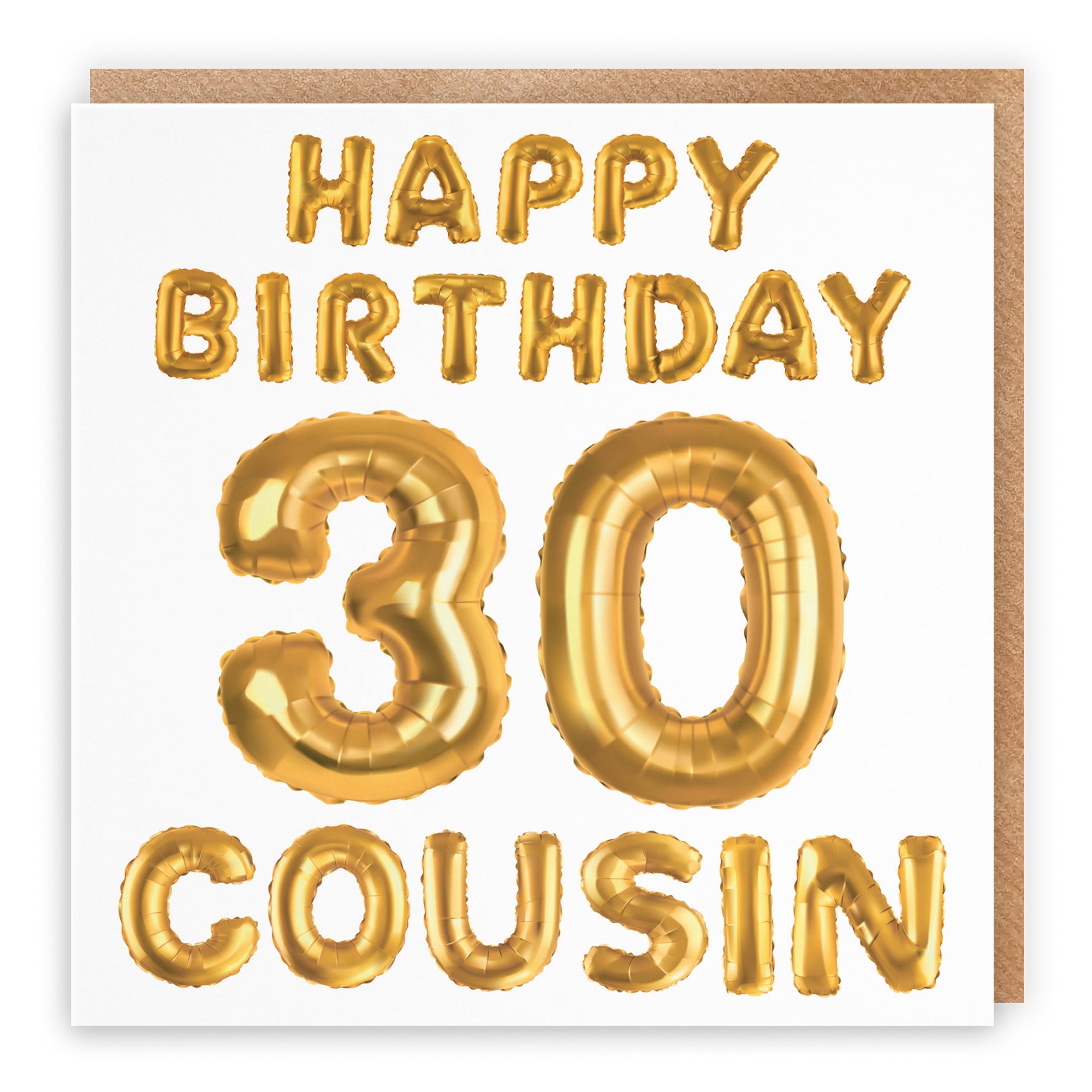 30th Cousin Birthday Card Balloon - Default Title (B09GLF4JDF)