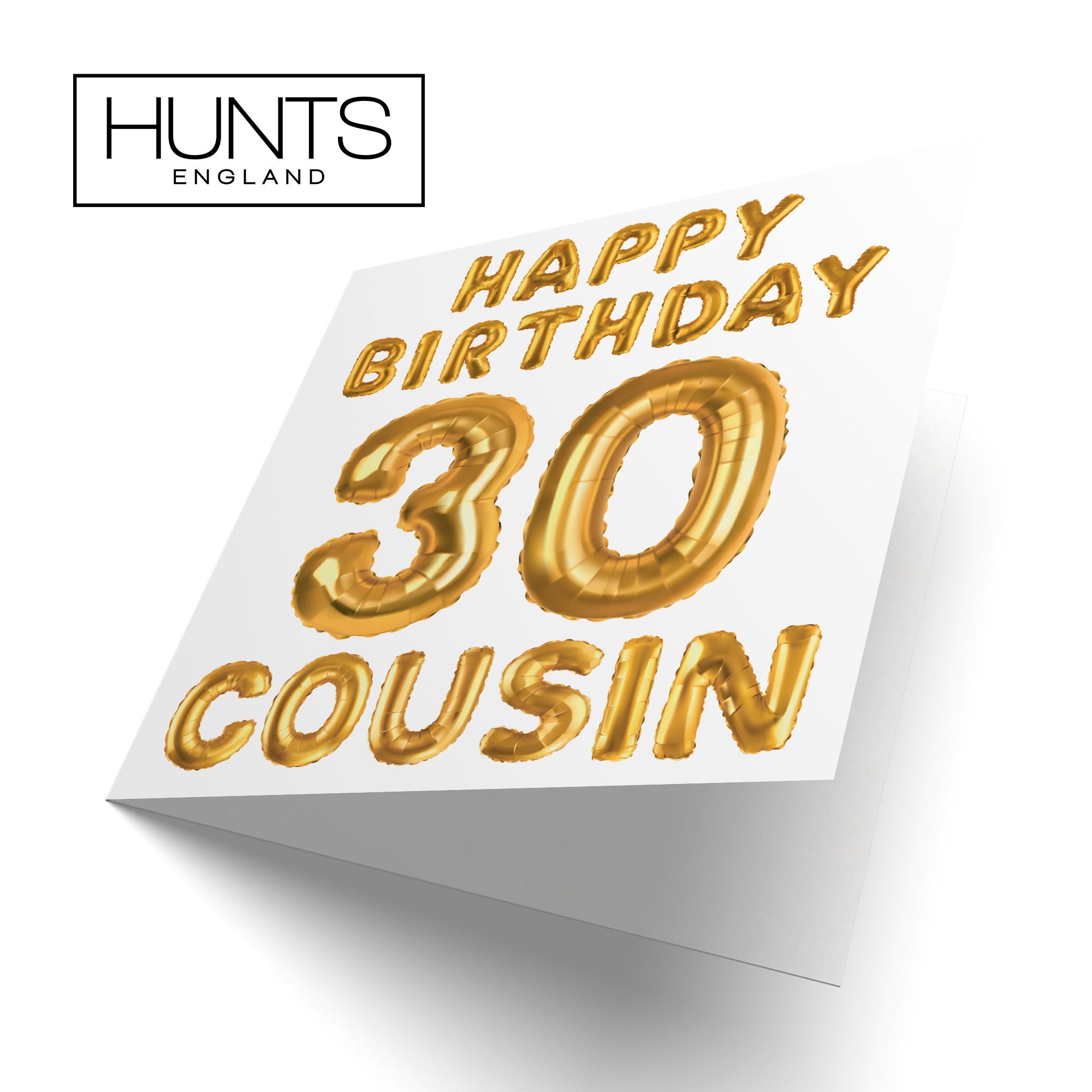 30th Cousin Birthday Card Balloon - Default Title (B09GLF4JDF)