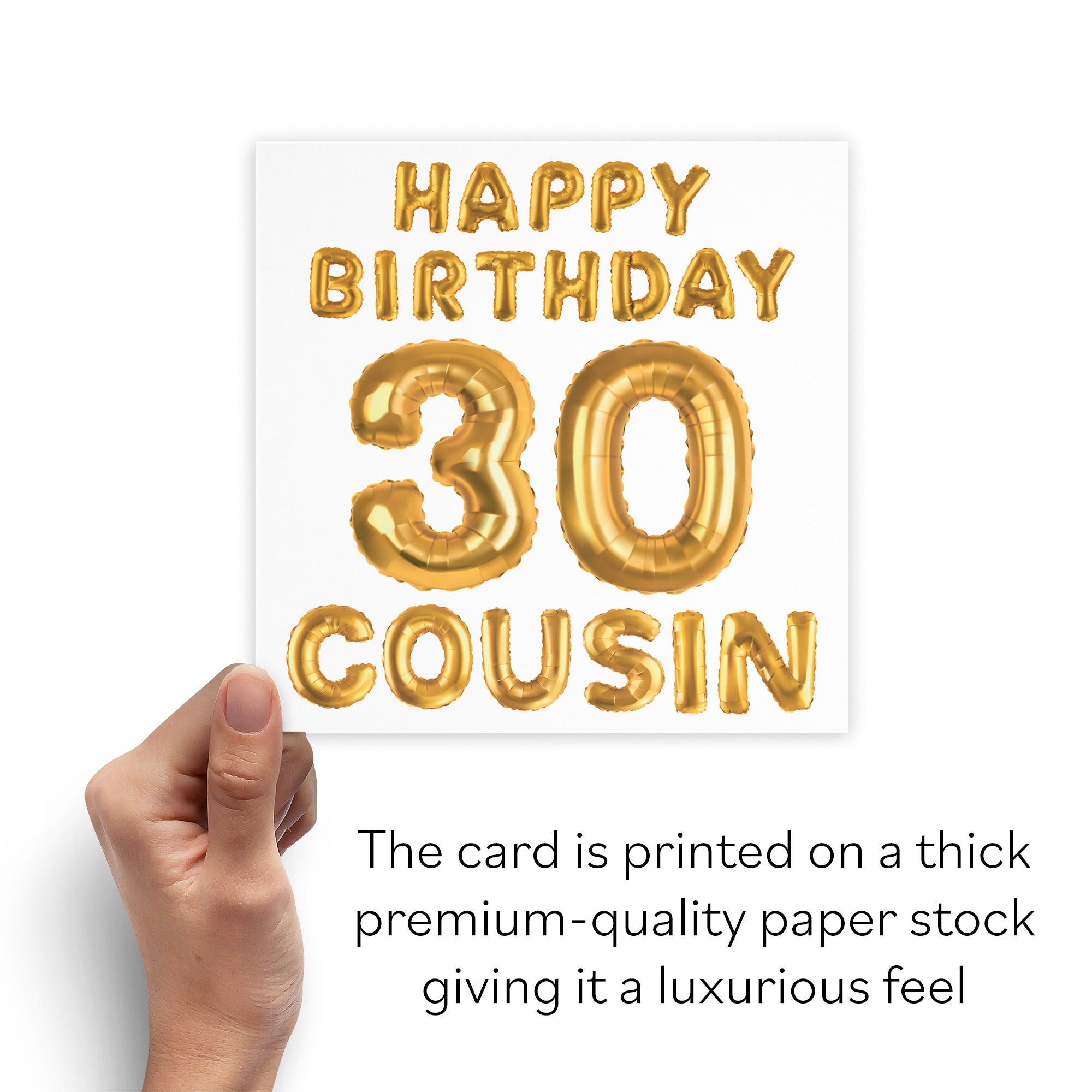 30th Cousin Birthday Card Balloon - Default Title (B09GLF4JDF)