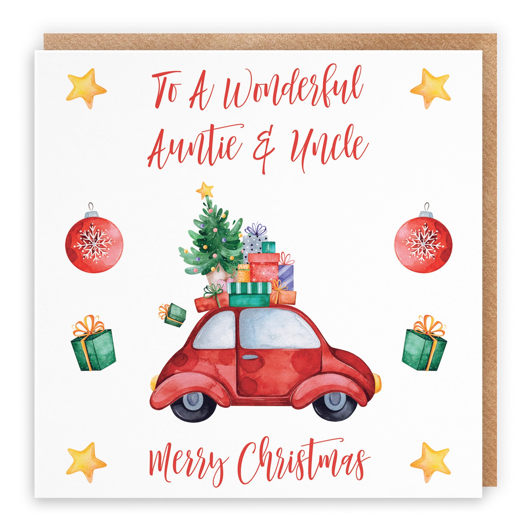 Auntie And Uncle Christmas Holiday Card - Default Title (B09JV77K4Y)