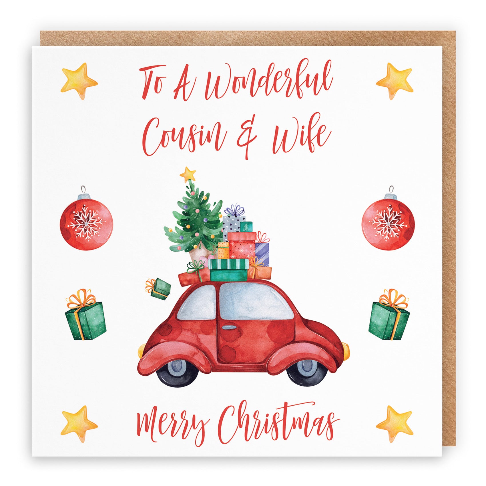 Cousin And Wife Christmas Holiday Card - Default Title (B09JV9DK4F)