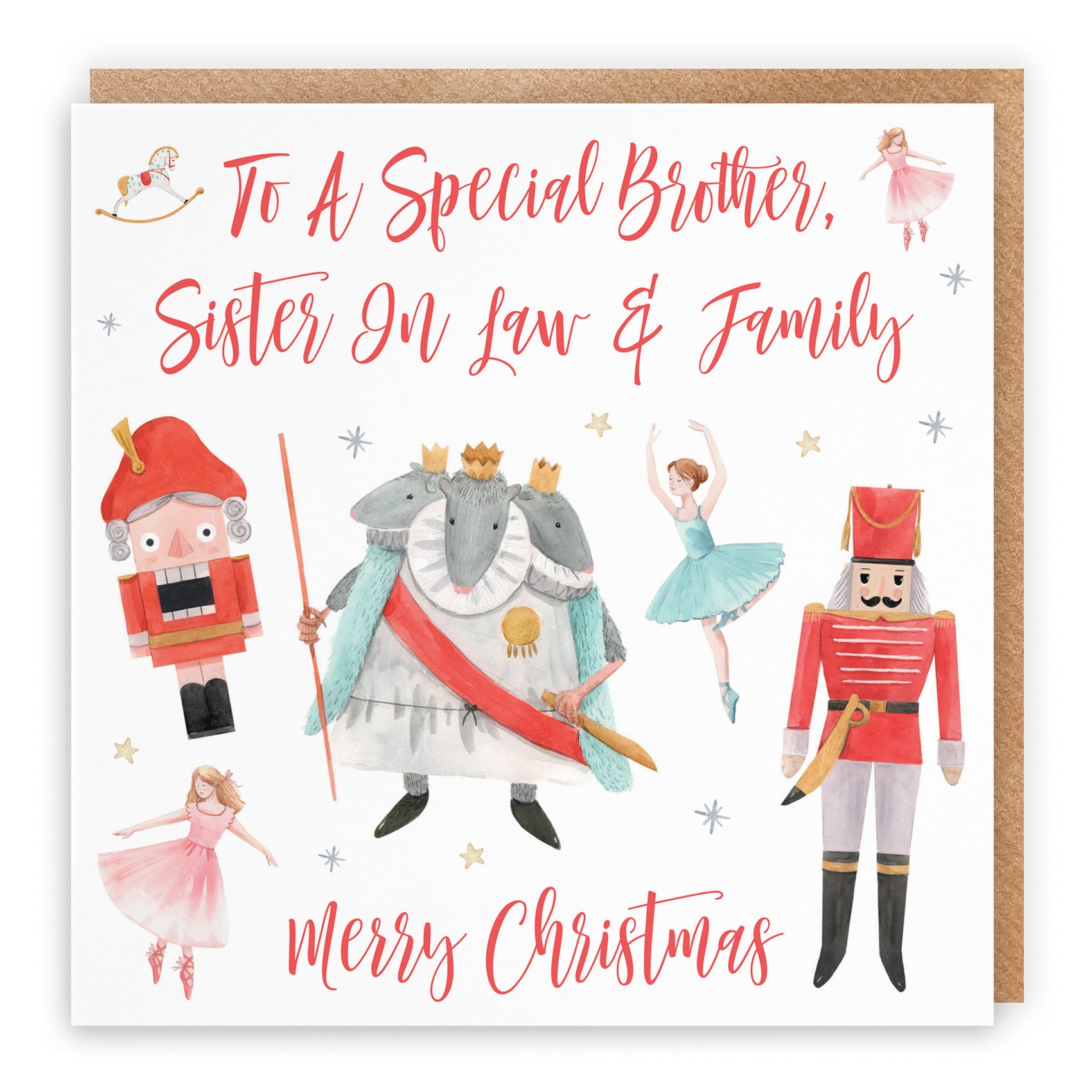 Brother, Sister In Law And Family Nutcracker Christmas Card - Default Title (B09JVBJ4LX)