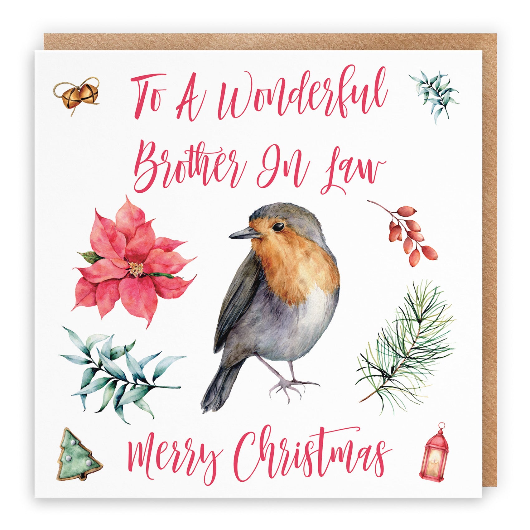 Brother In Law Festive Christmas Card - Default Title (B09JVL87CB)