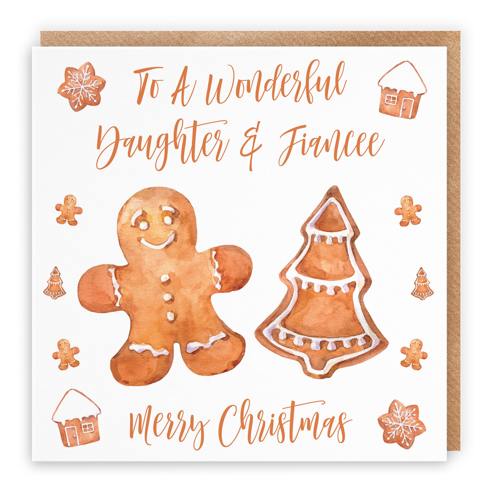 Daughter And Fiancee Gingerbread Christmas Card - Default Title (B09JVMY47P)