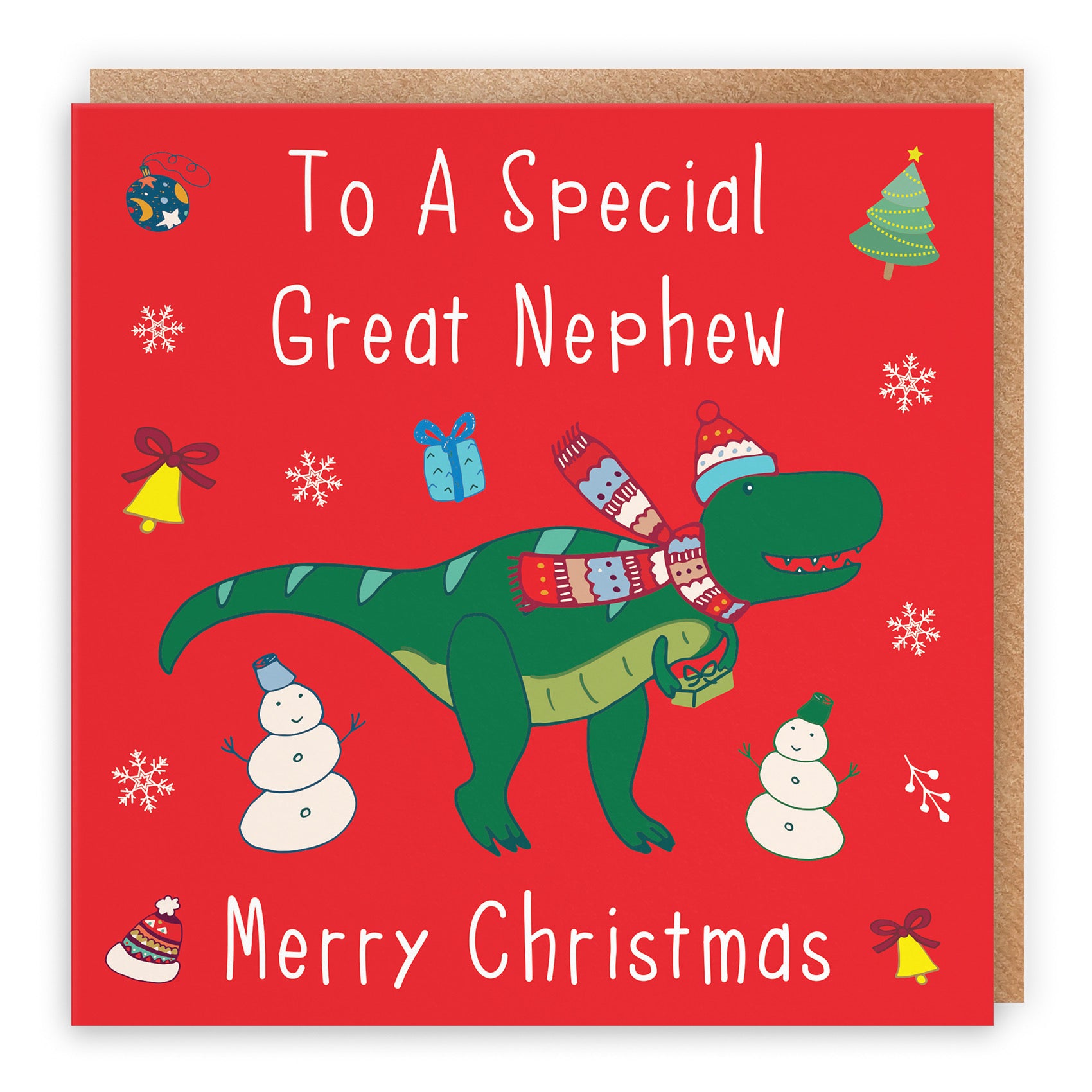 Great Nephew Dinosaur Christmas Card - Default Title (B09JVQ7JKY)