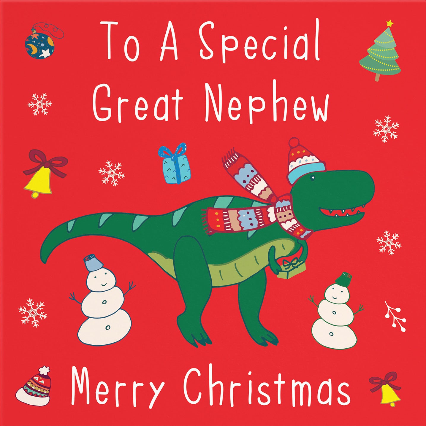 Great Nephew Dinosaur Christmas Card - Default Title (B09JVQ7JKY)