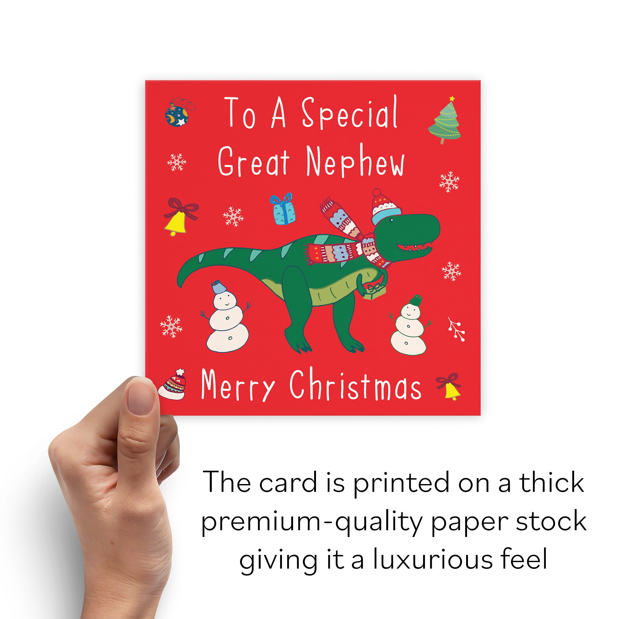 Great Nephew Dinosaur Christmas Card - Default Title (B09JVQ7JKY)