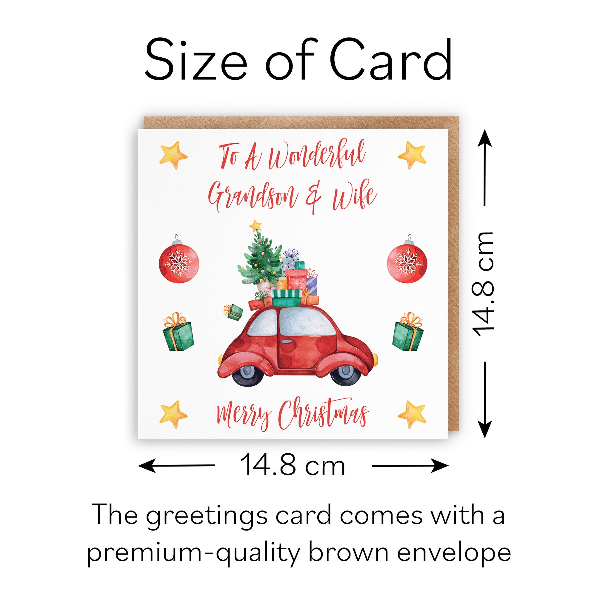 Grandson And Wife Christmas Holiday Card - Default Title (B09JVX8212)