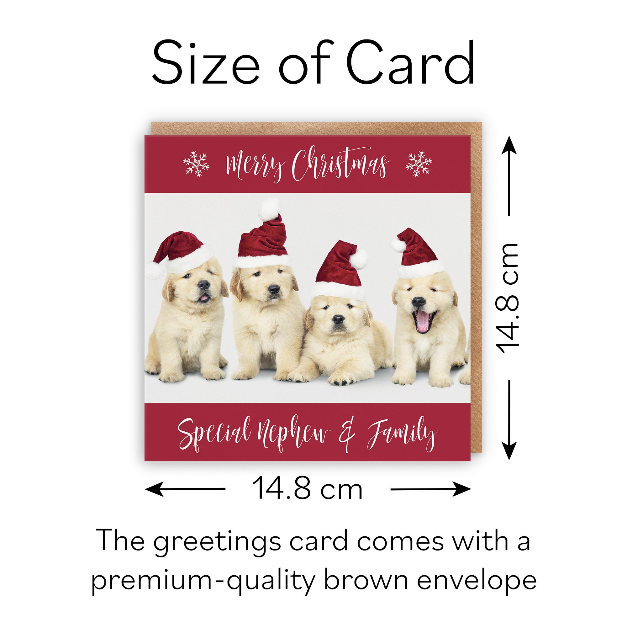 Nephew And Family Puppy Christmas Card - Default Title (B09JZVJ2D5)