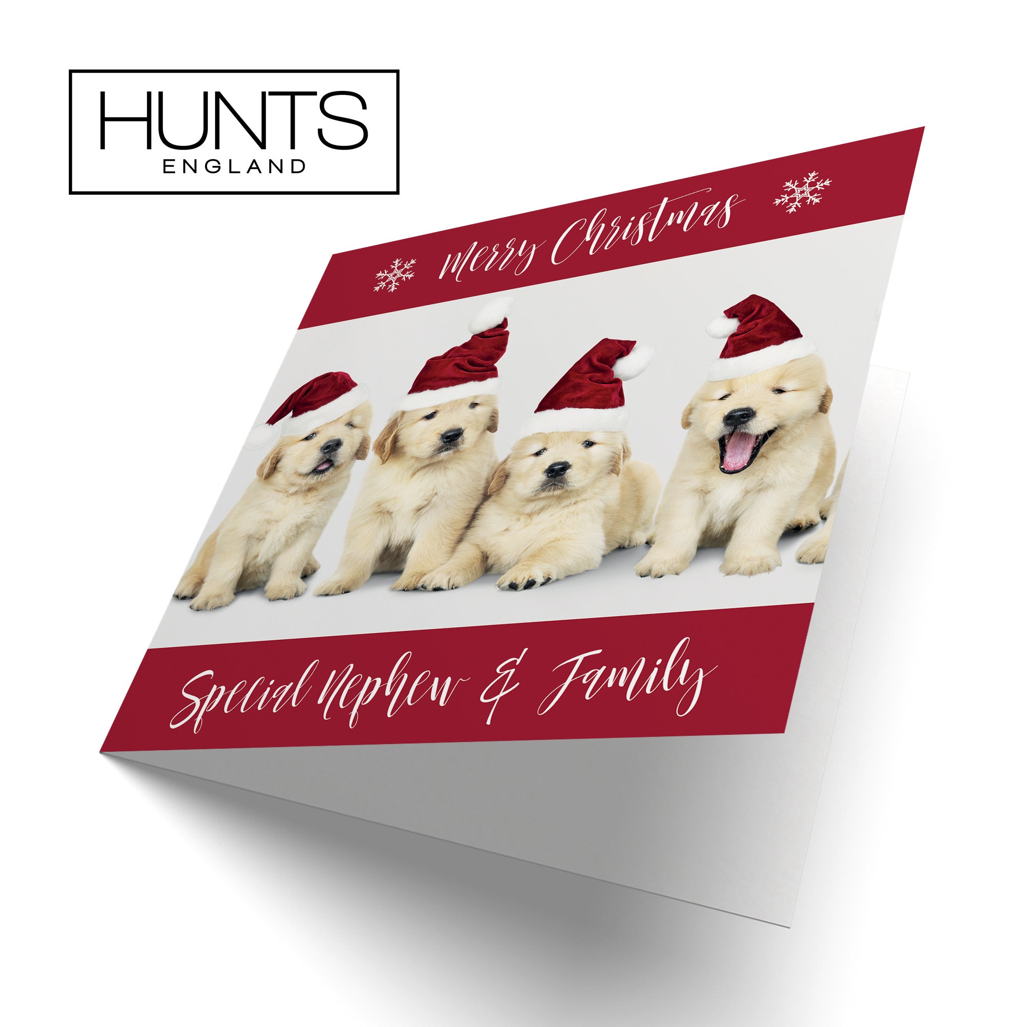 Nephew And Family Puppy Christmas Card - Default Title (B09JZVJ2D5)