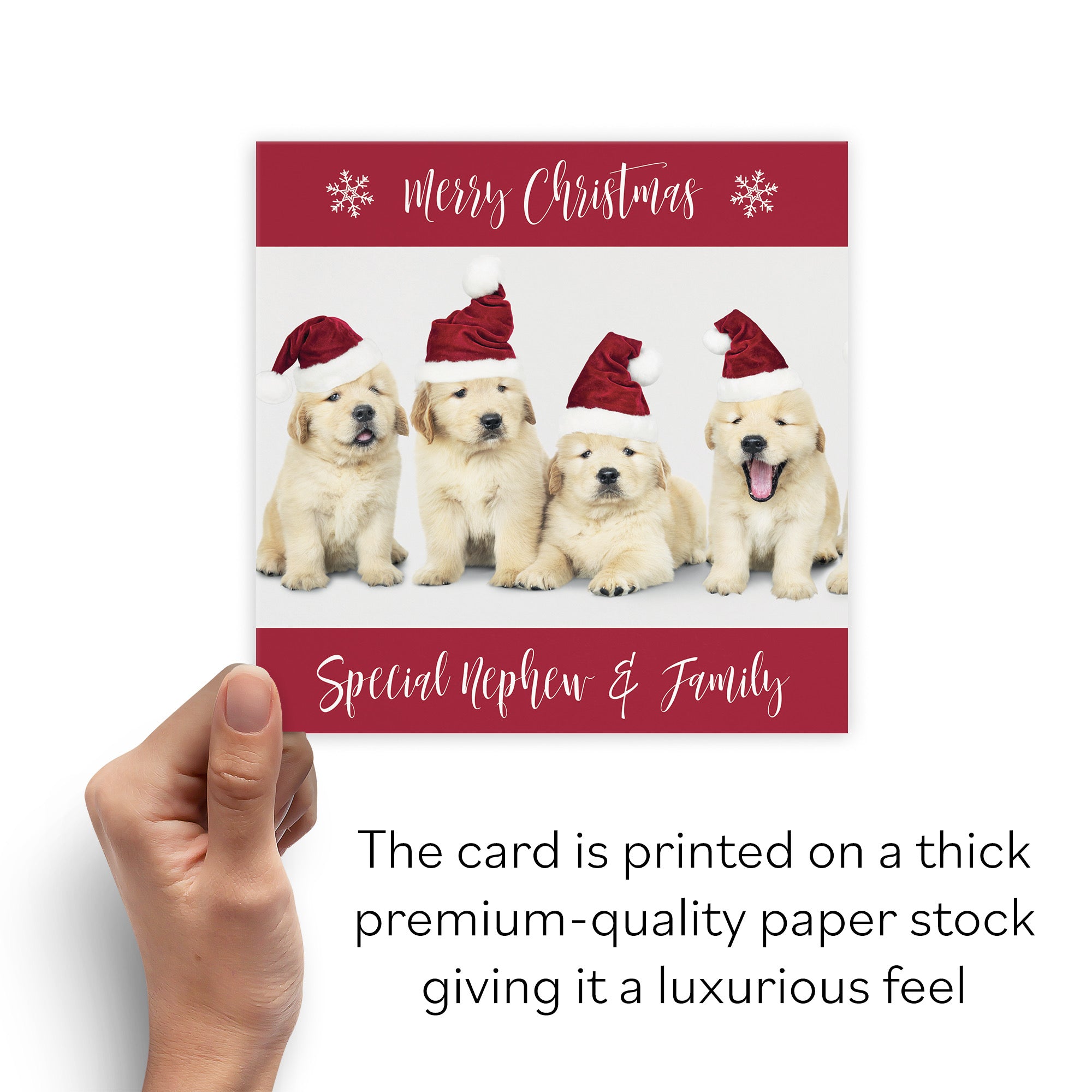 Nephew And Family Puppy Christmas Card - Default Title (B09JZVJ2D5)