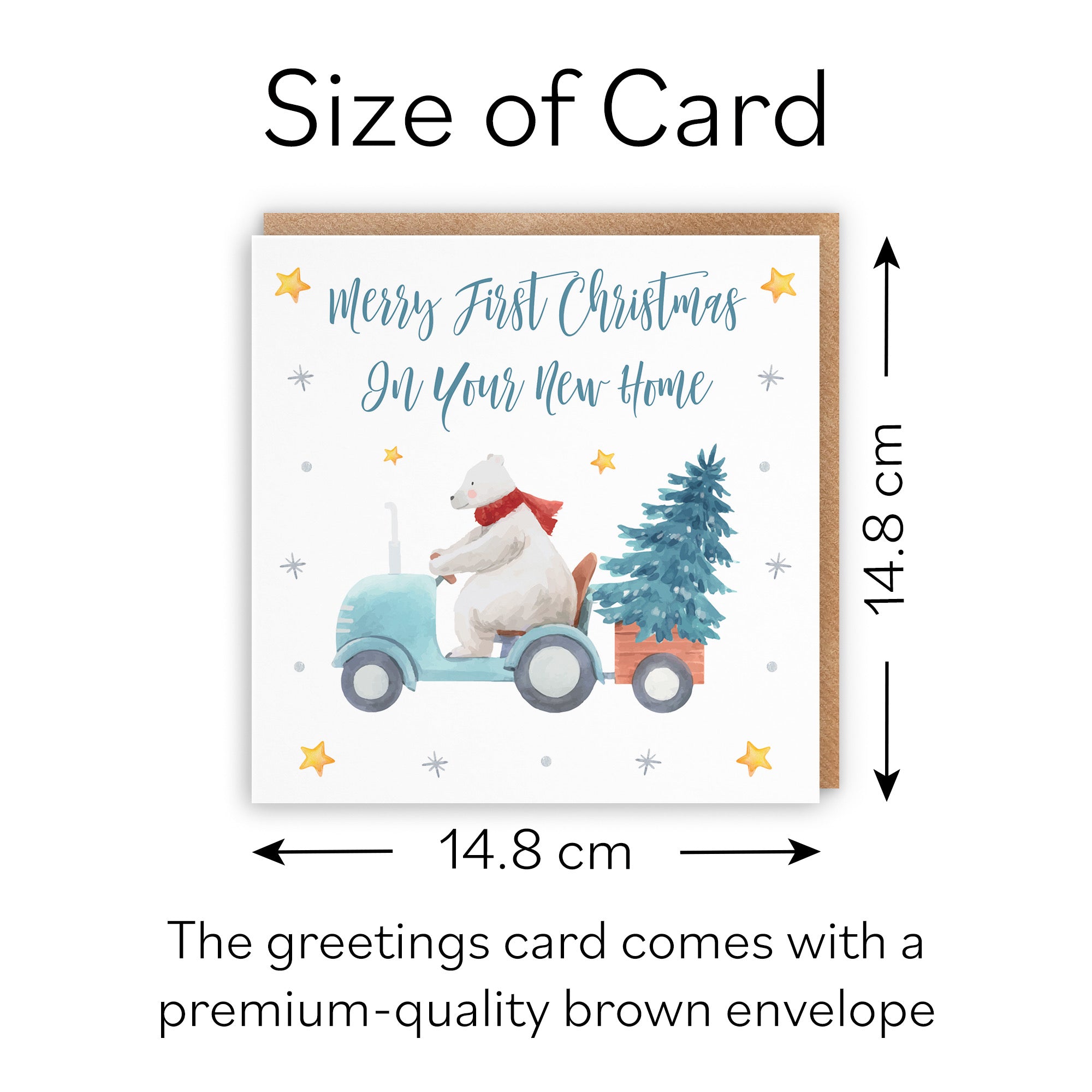 1st Christmas New Home  New Baby Card Polar Bear - Default Title (B09JZW7RYC)