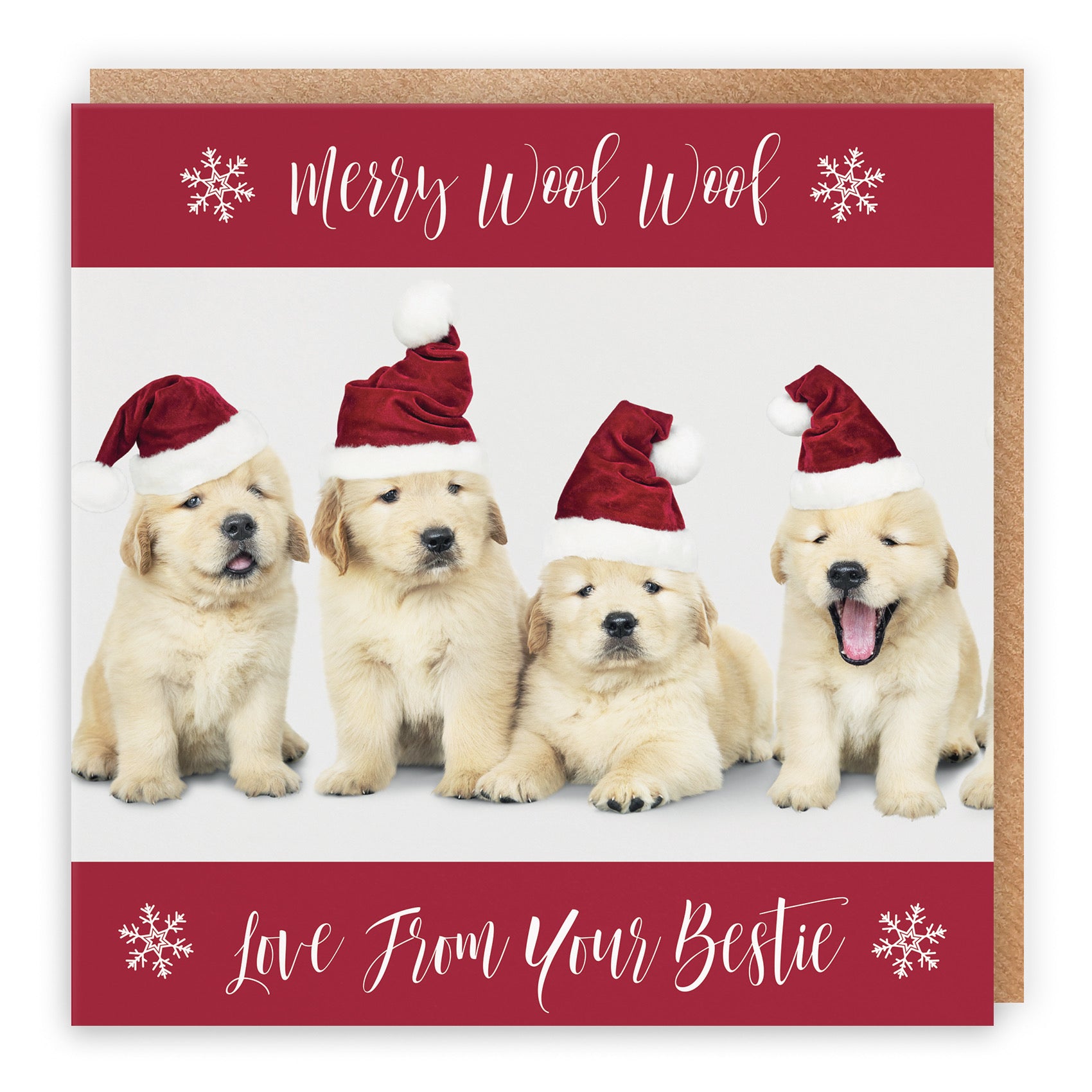 Woof Woof Pet Puppy Christmas Card - Default Title (B09JZWZ4X6)