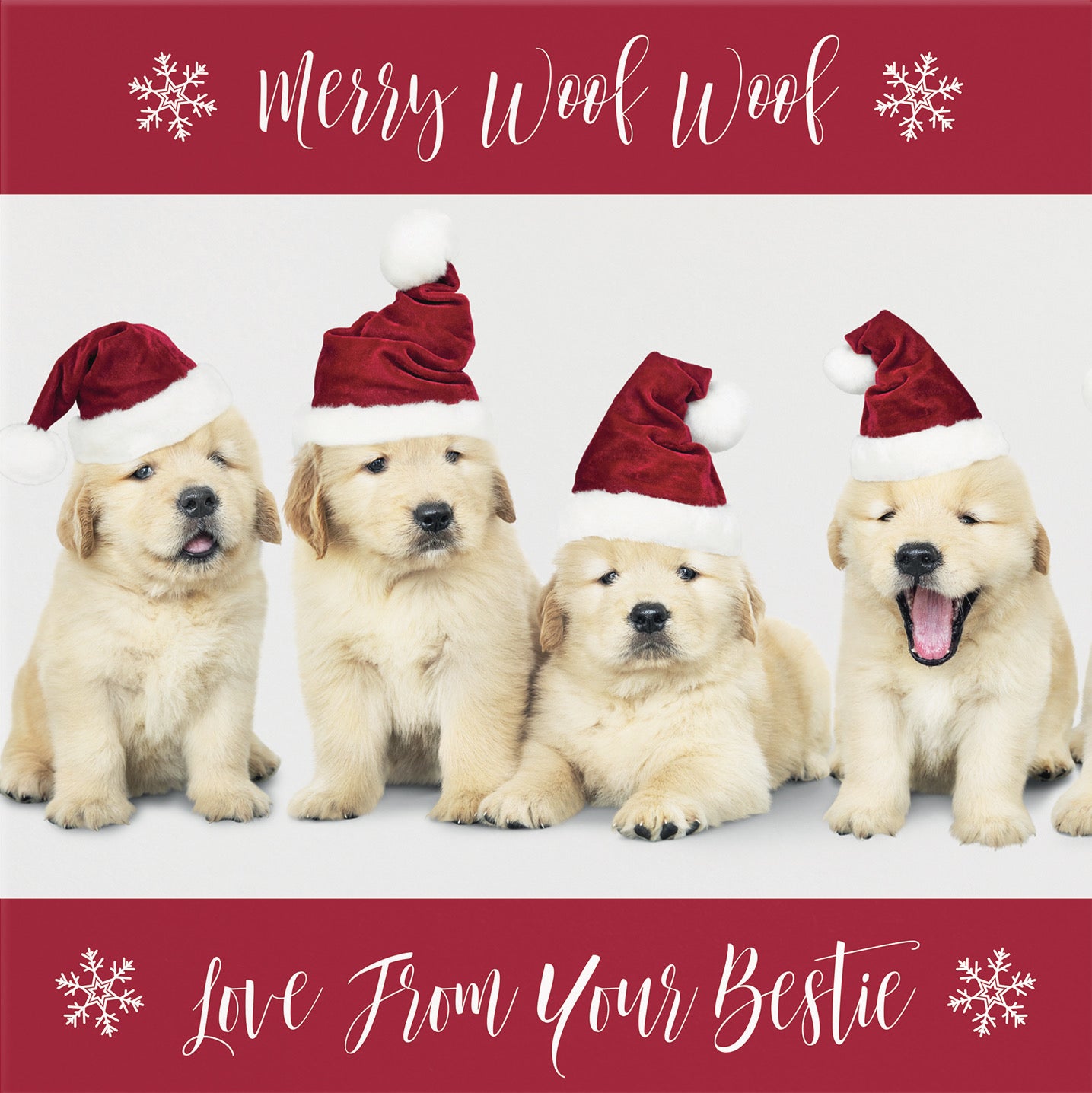 Woof Woof Pet Puppy Christmas Card - Default Title (B09JZWZ4X6)