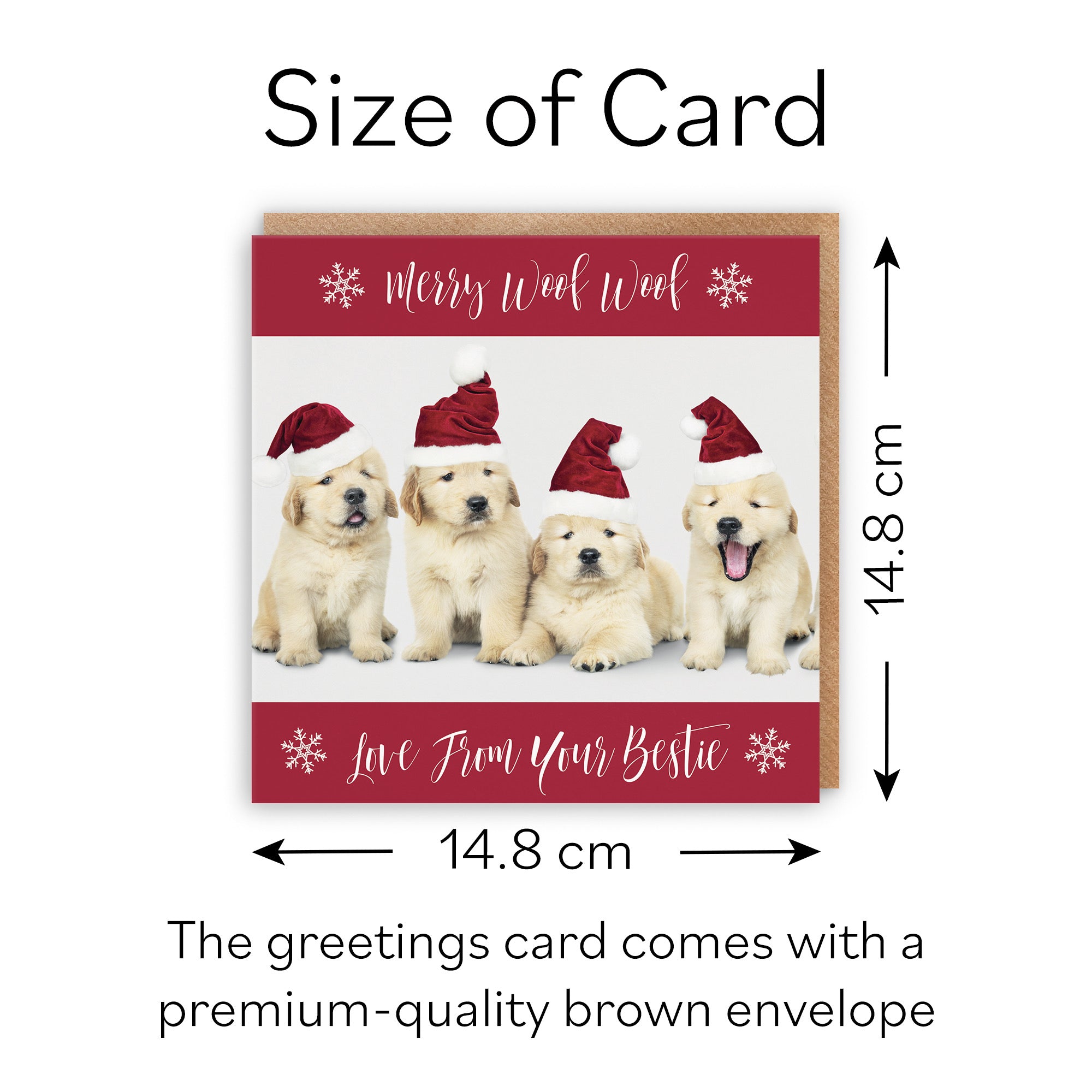 Woof Woof Pet Puppy Christmas Card - Default Title (B09JZWZ4X6)