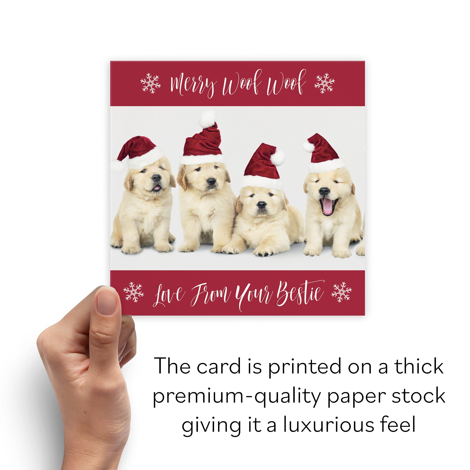 Woof Woof Pet Puppy Christmas Card - Default Title (B09JZWZ4X6)