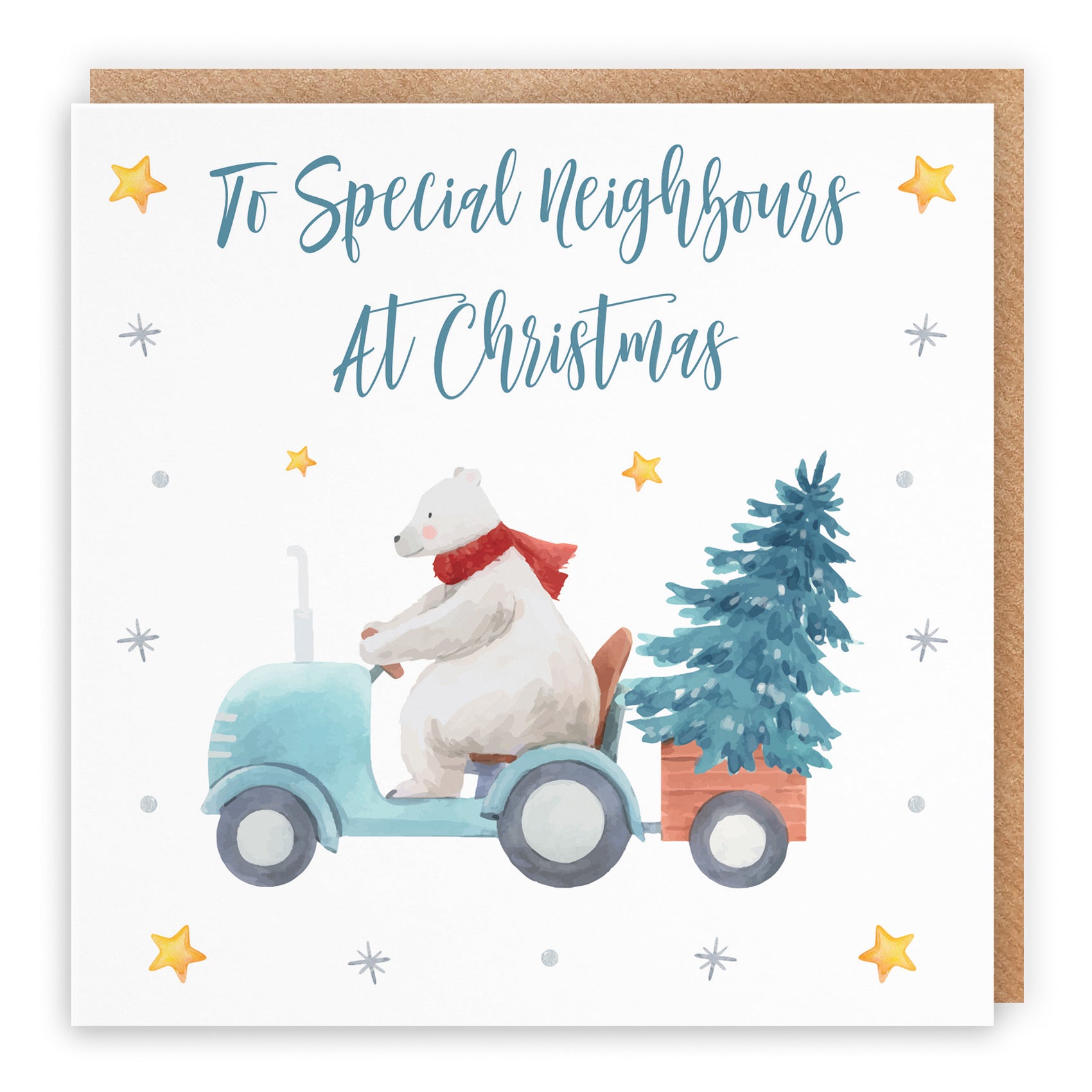 Neighbours Polar Bear Christmas Card - Default Title (B09JZXWS3H)