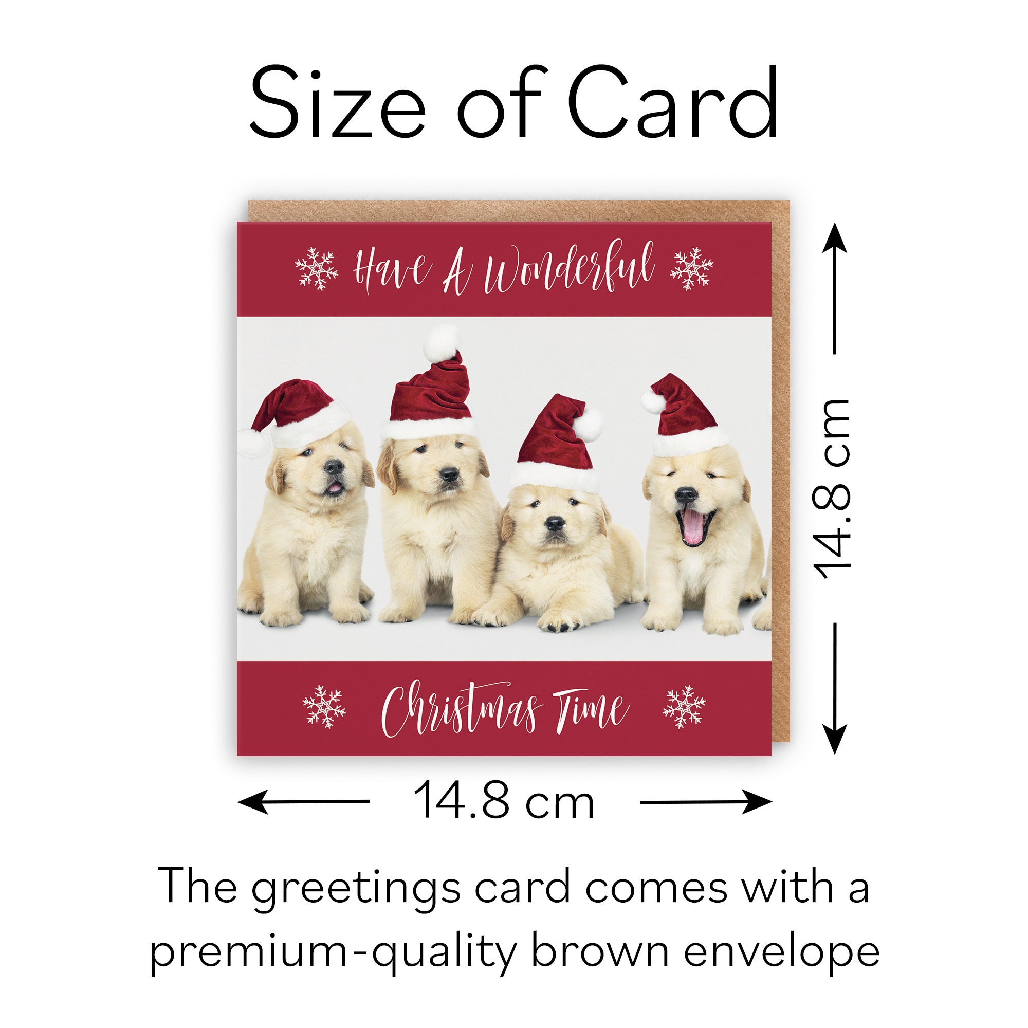 Open Single Puppy Christmas Card - Default Title (B09K1LQSX8)