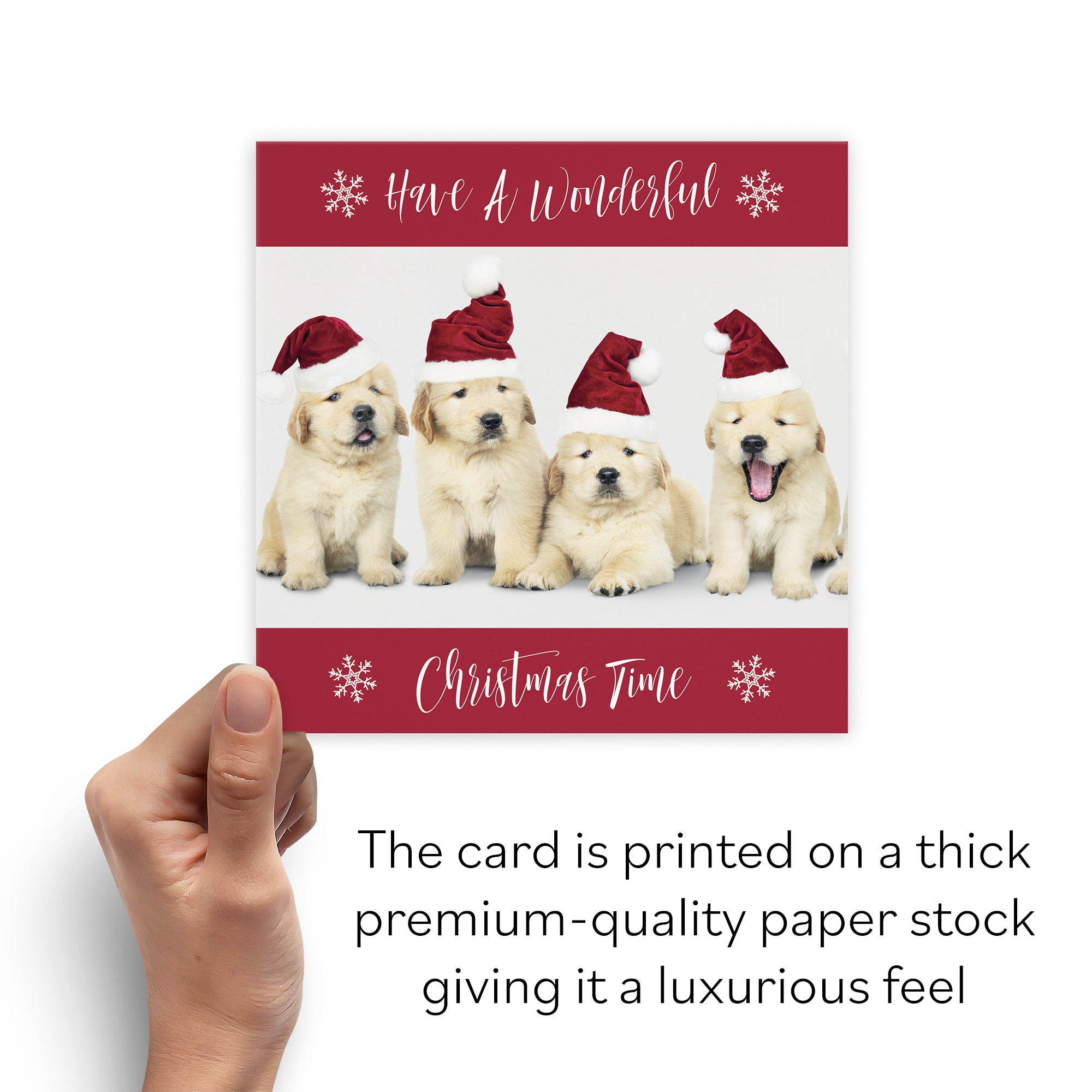 Open Single Puppy Christmas Card - Default Title (B09K1LQSX8)