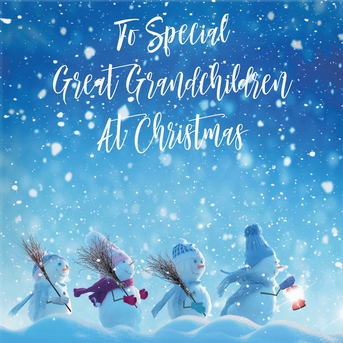 Great Grandchildren Snow People Christmas Card - Default Title (B09K7S3LFL)