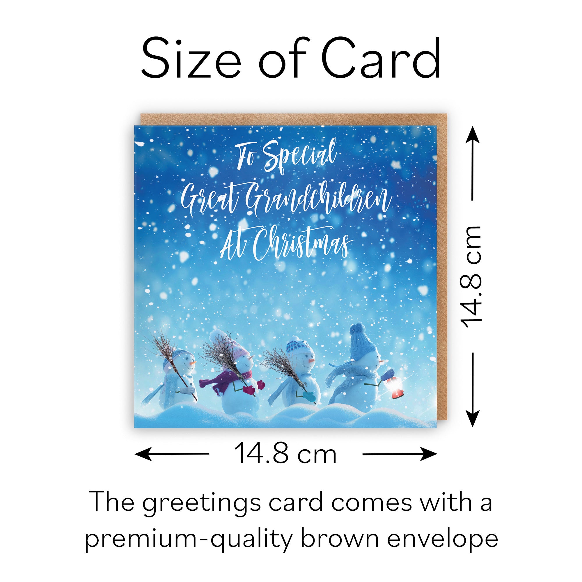 Great Grandchildren Snow People Christmas Card - Default Title (B09K7S3LFL)