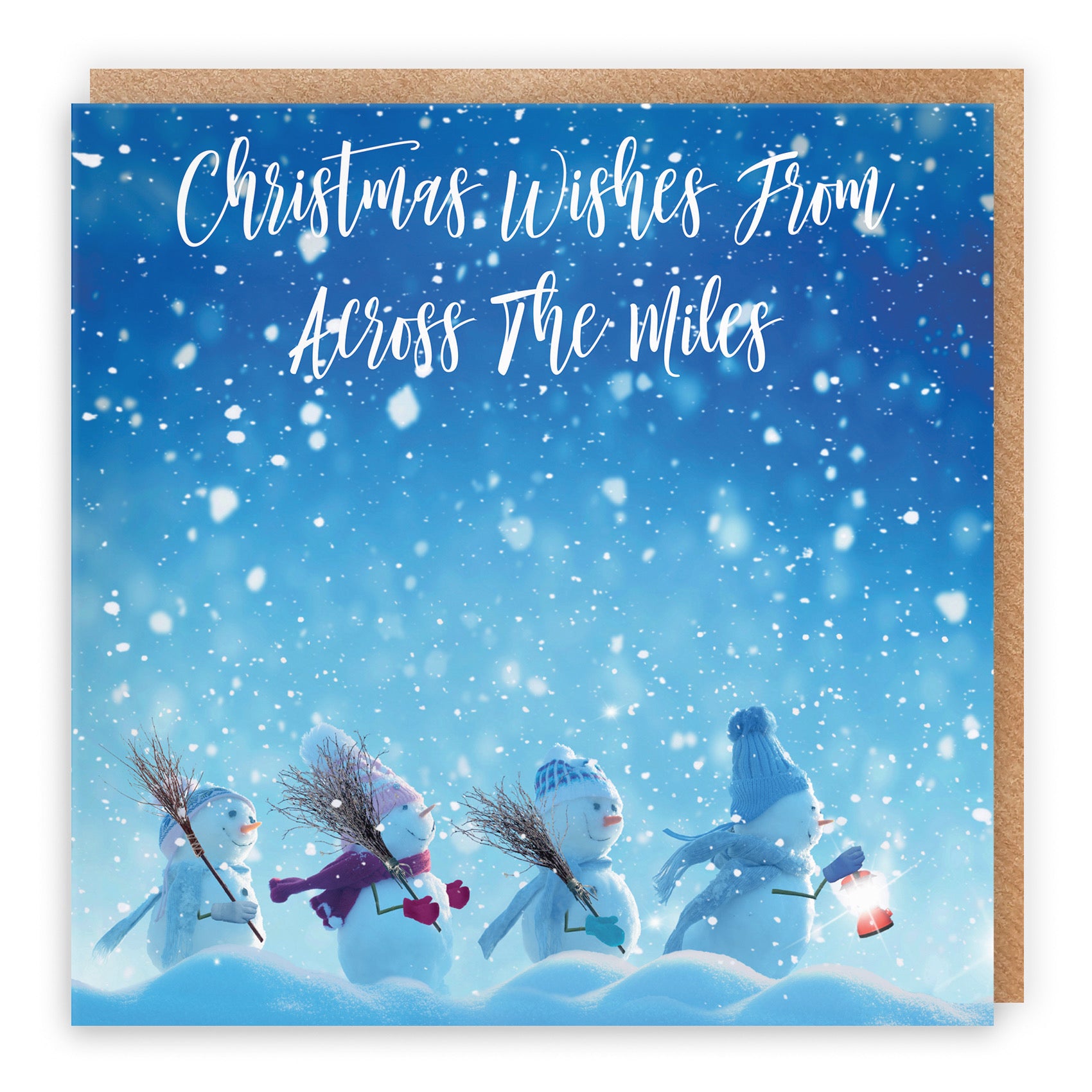 Across The Miles Snow People Christmas Card - Default Title (B09K7SPYQN)