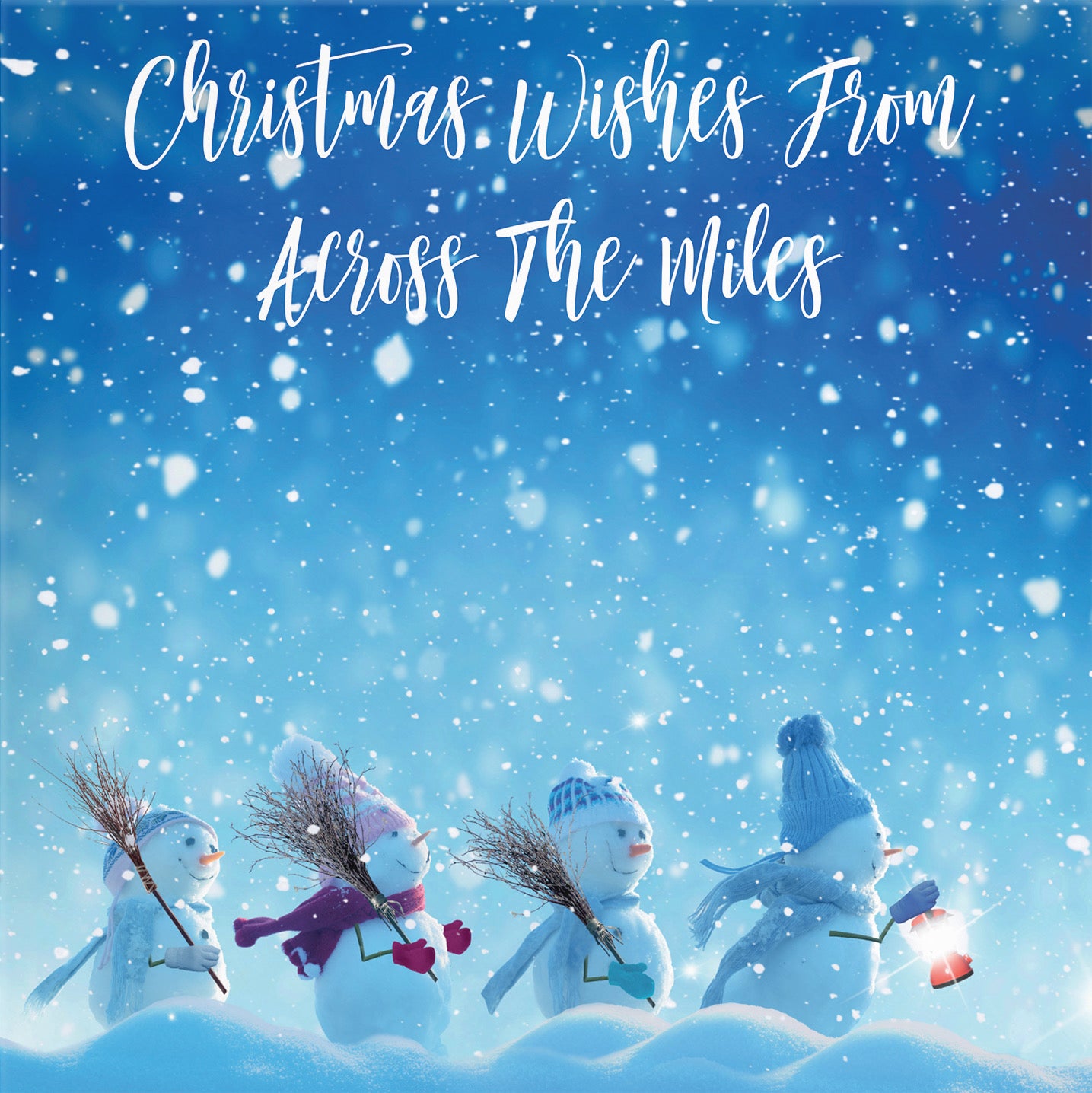 Across The Miles Snow People Christmas Card - Default Title (B09K7SPYQN)