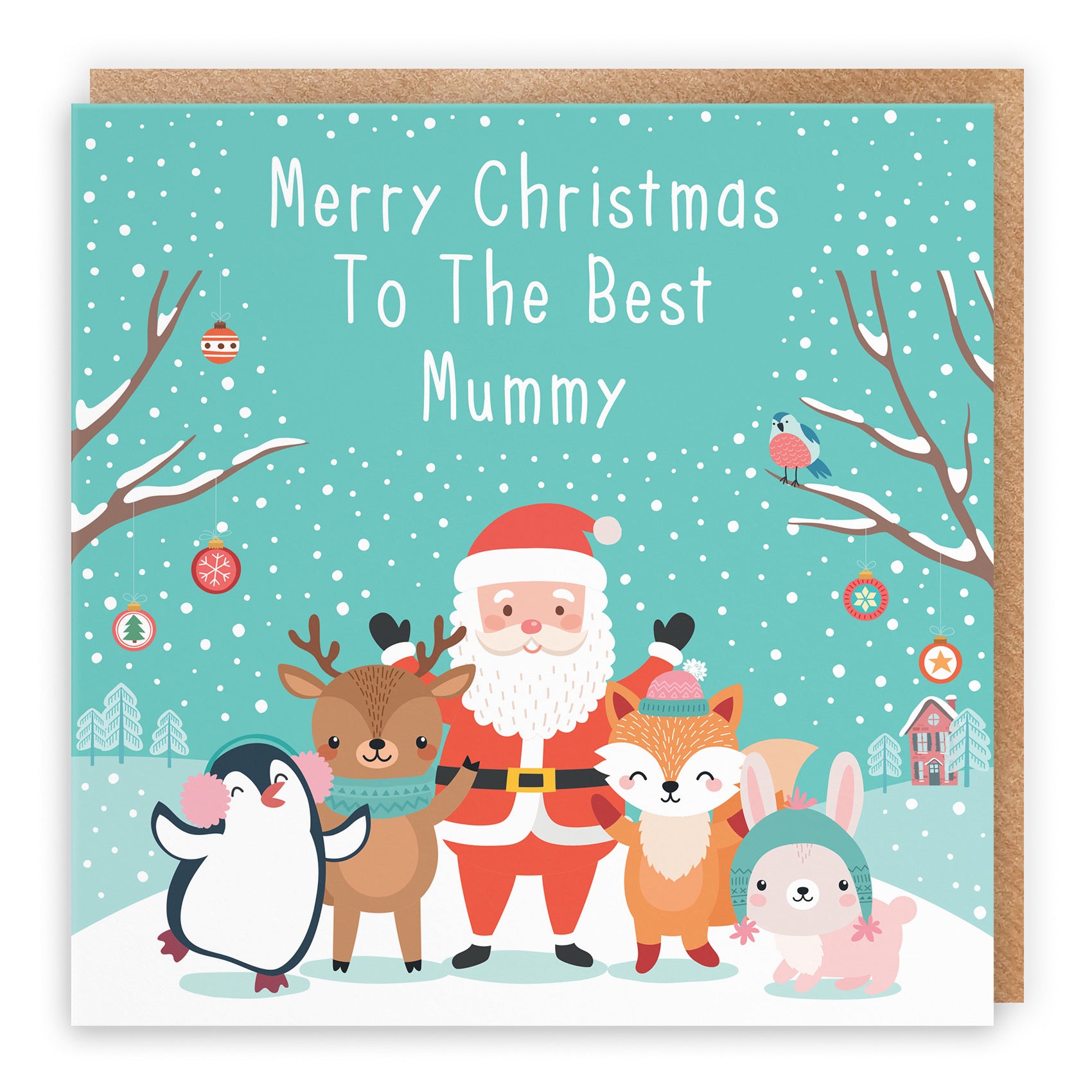 Mummy Santa And Friends Christmas Card - Default Title (B09K7SYL8M)